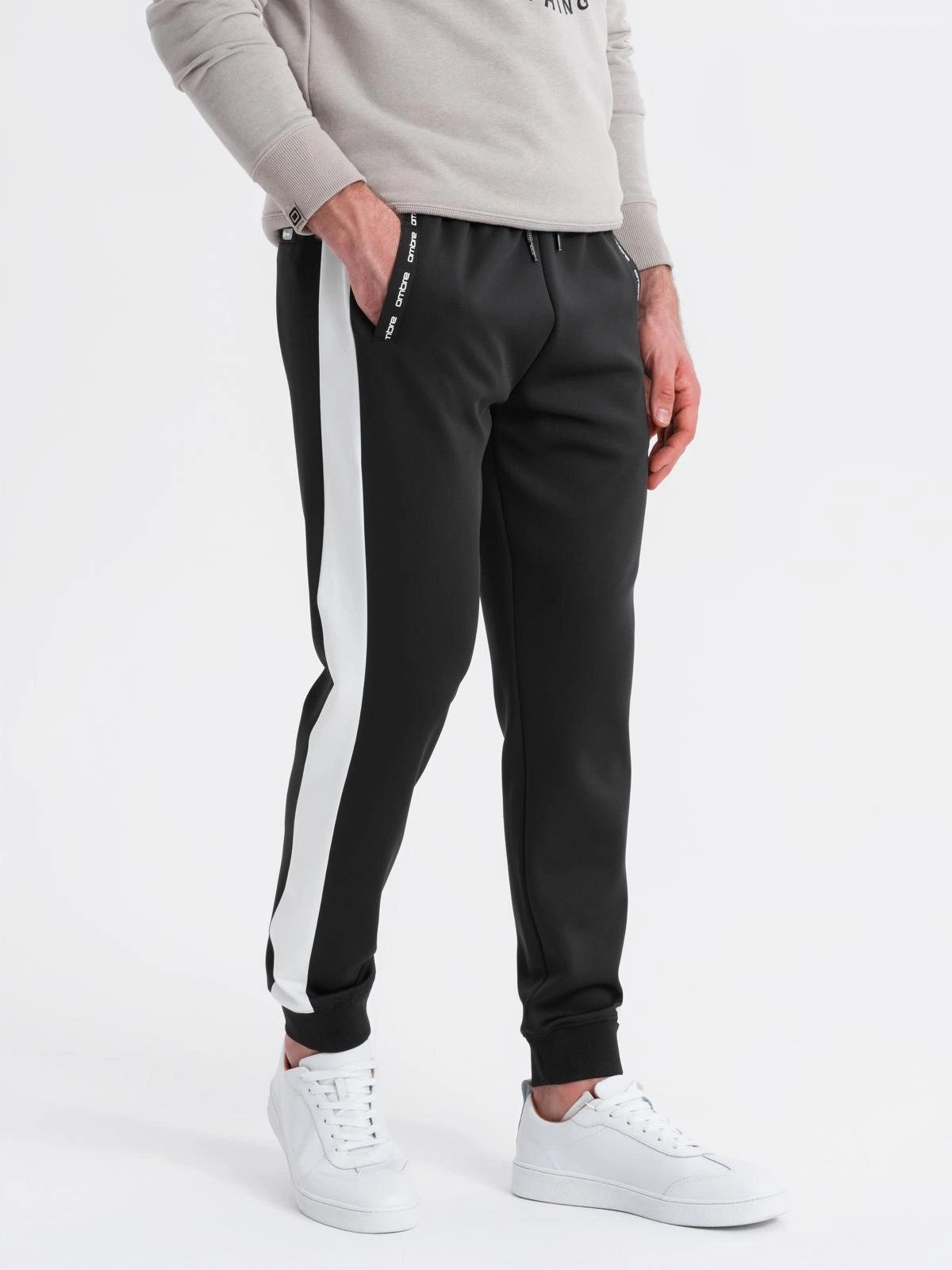 OMBRE Sweatpants Herren Jogginghose mit kontrastfarbenen Streifen