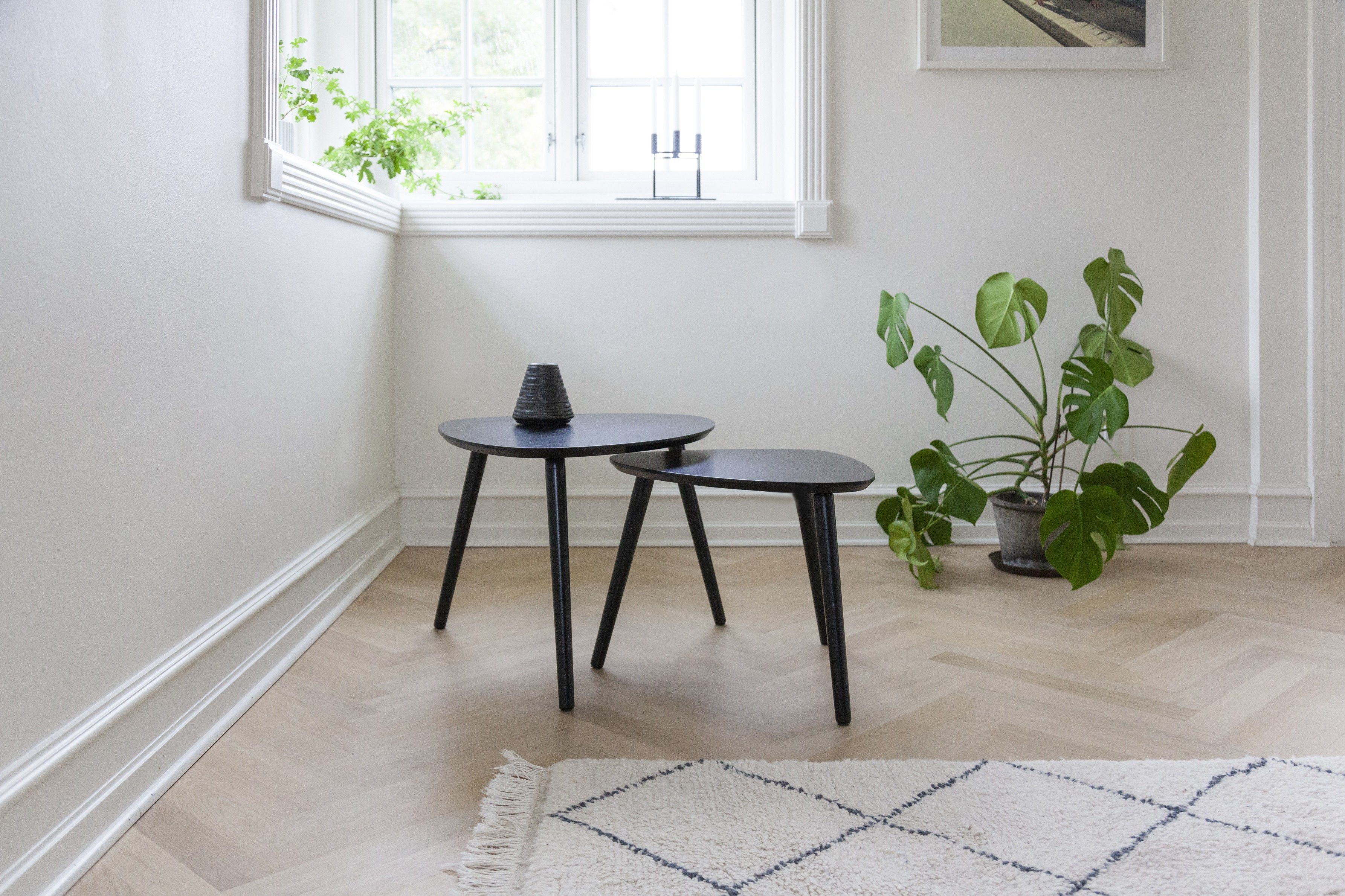 Noble, Design skandinavisches Sustainable, black Couchtisch Cinas