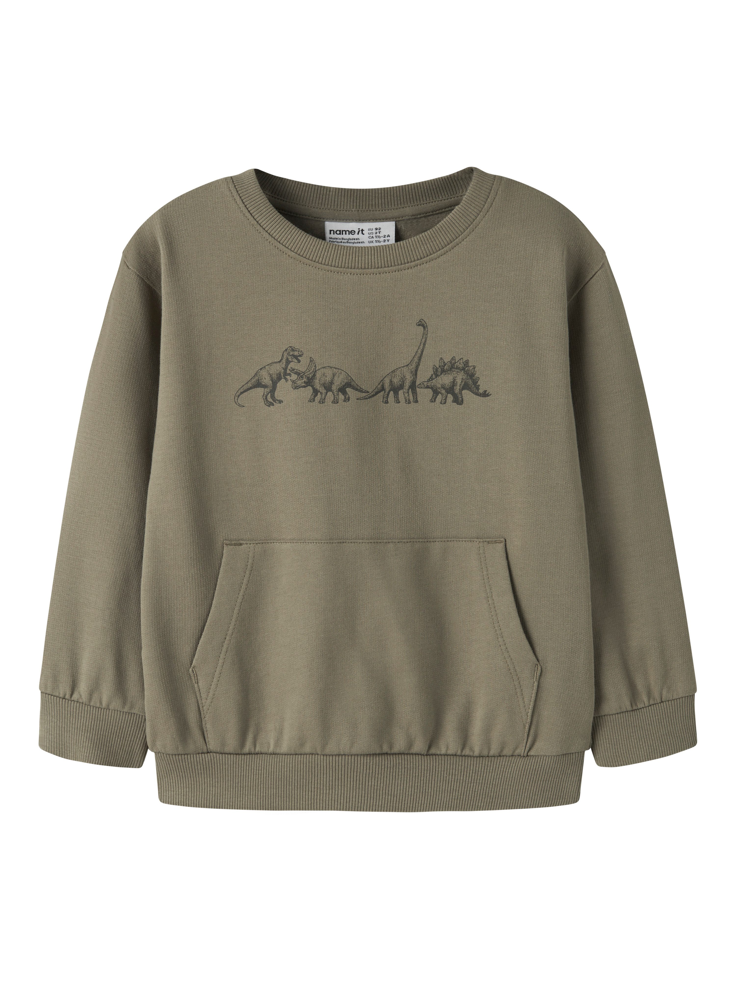 Name It Sweatshirt NMMVILDAR LS SWEAT BOX BRU Baumwolle, regular fit