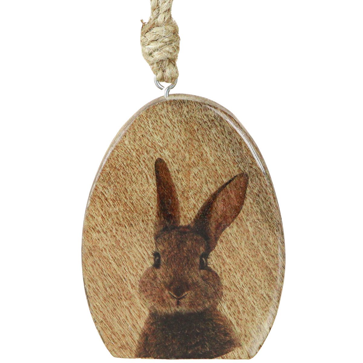 Osterei Osteranhänger Hase Holz Ei Naturdeko 8x10cm 4er Set