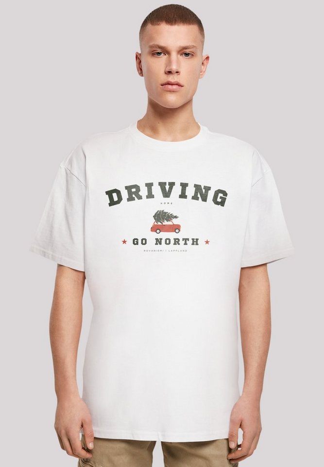 F4NT4STIC T-Shirt Driving Home Weihnachten Weihnachten, Geschenk, Logo,  Weite Passform und überschnittene Schultern