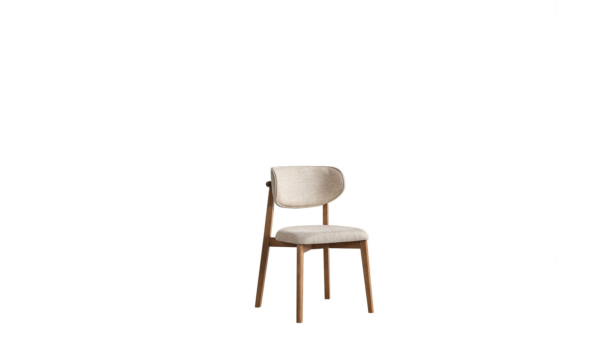 JVmoebel Esszimmerstuhl Beiger Essstuhl aus hochwertigem Holz mit modernem Design (1 St), Made in Europa