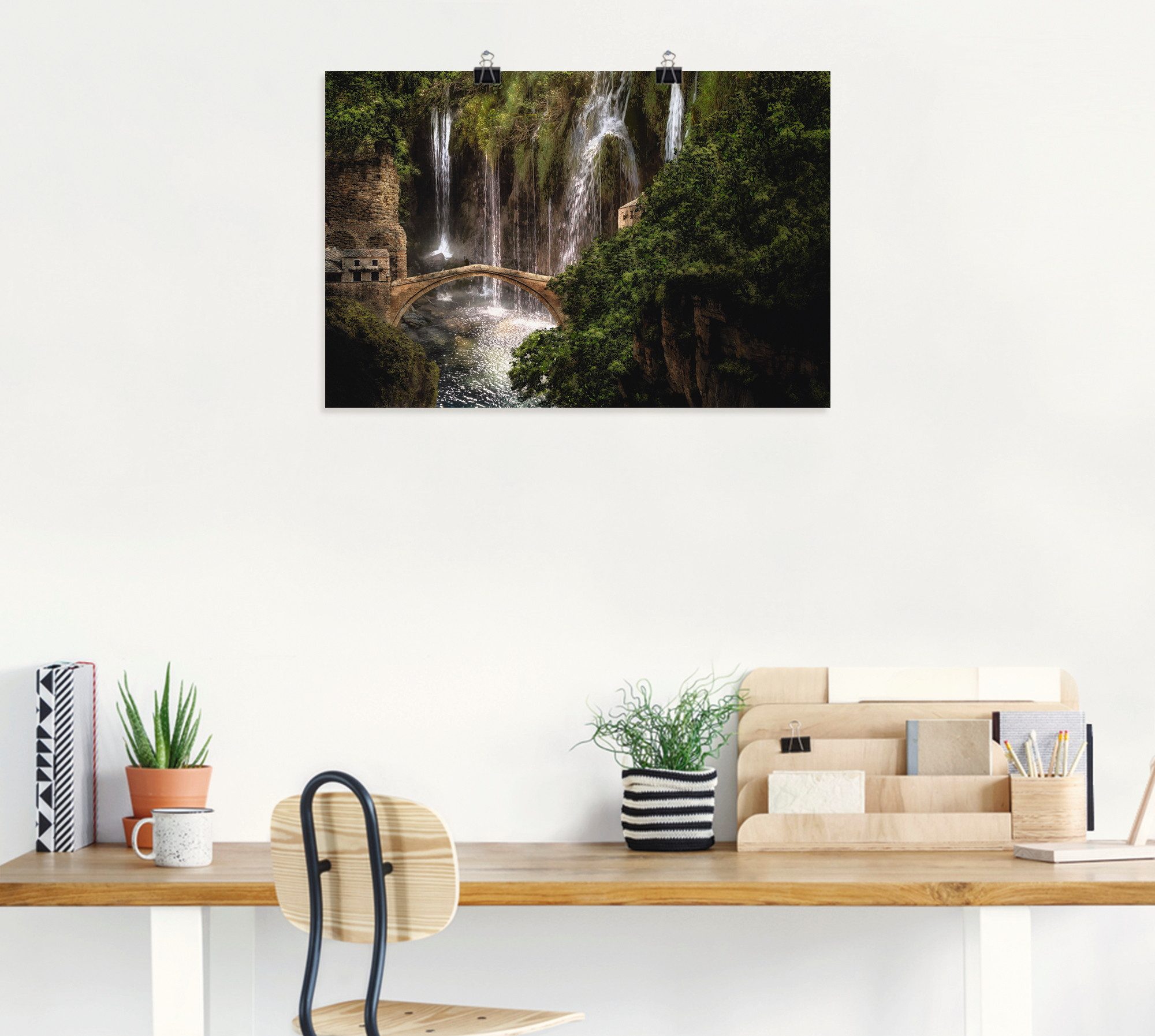 Artland Wandbild Die alte Brücke, (1 St), als Alubild, Leinwandbild, Poster, Wandaufkleber in verschied. Größen