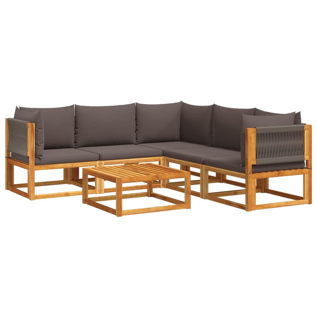 vidaXL Loungesofa 6-tlg. Garten-Sofagarnitur mit Kissen günstig online kaufen