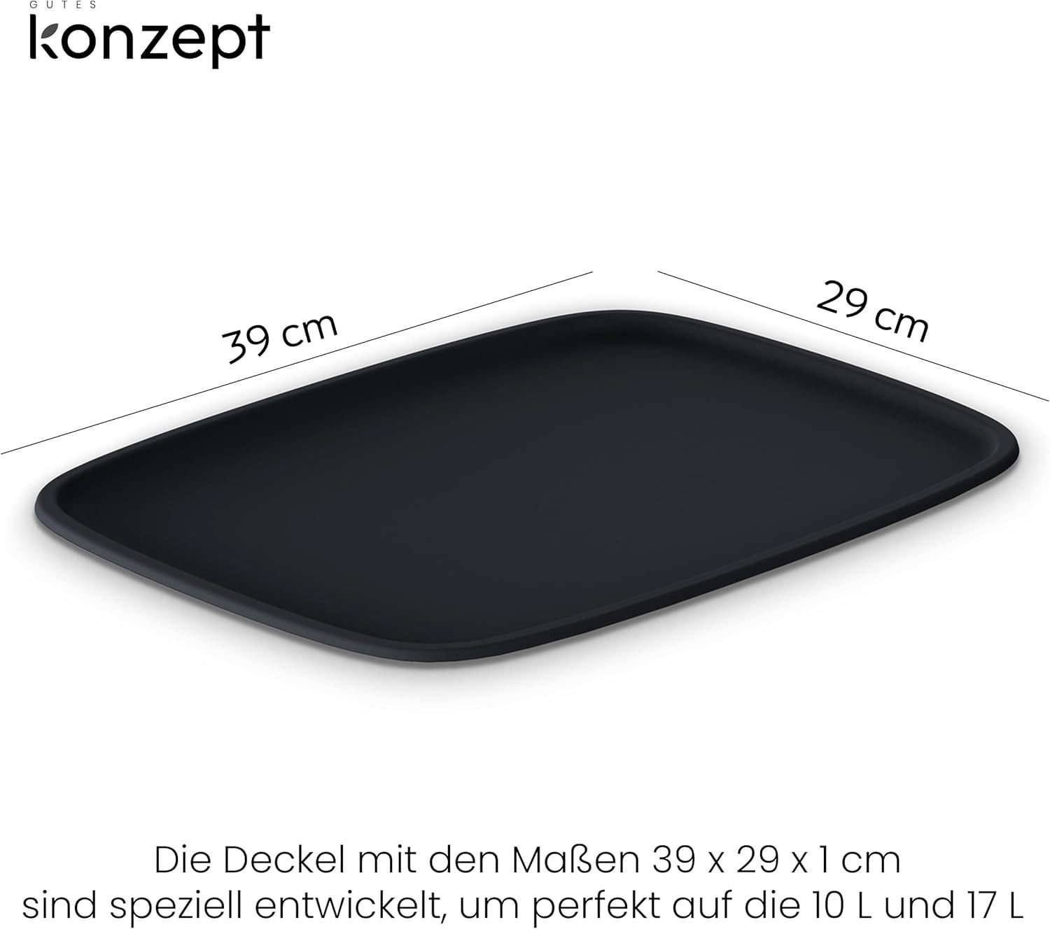 KONZEPT Aufbewahrungsbox mit Griffen 17L perforiert 39x29x22 cm Kunststoffbox, für Schrank, Regale, Büro, Bad oder Kinderzimmer