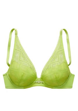 Vivance Push-up-BH im modischen High-Apex Look mit graphischer Jacquardspitze, Dessous