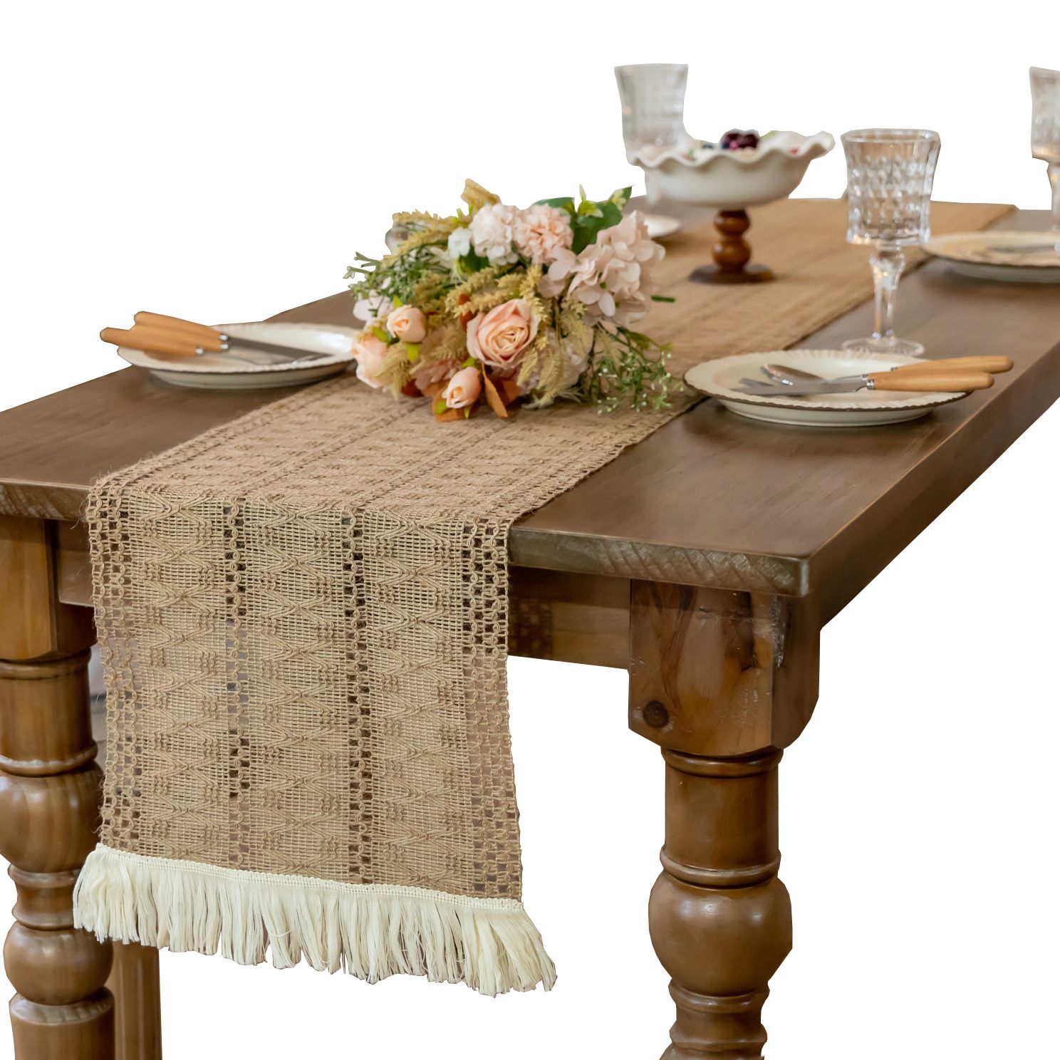 Coonoor Tischläufer mit Handquasten Modern Outdoor günstig online kaufen
