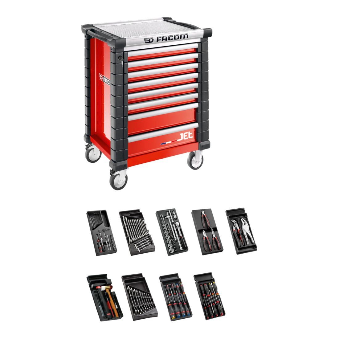 Facom Werkstattwagen Facom Werkstattwagen JET.8M3 mit 9 Modulen