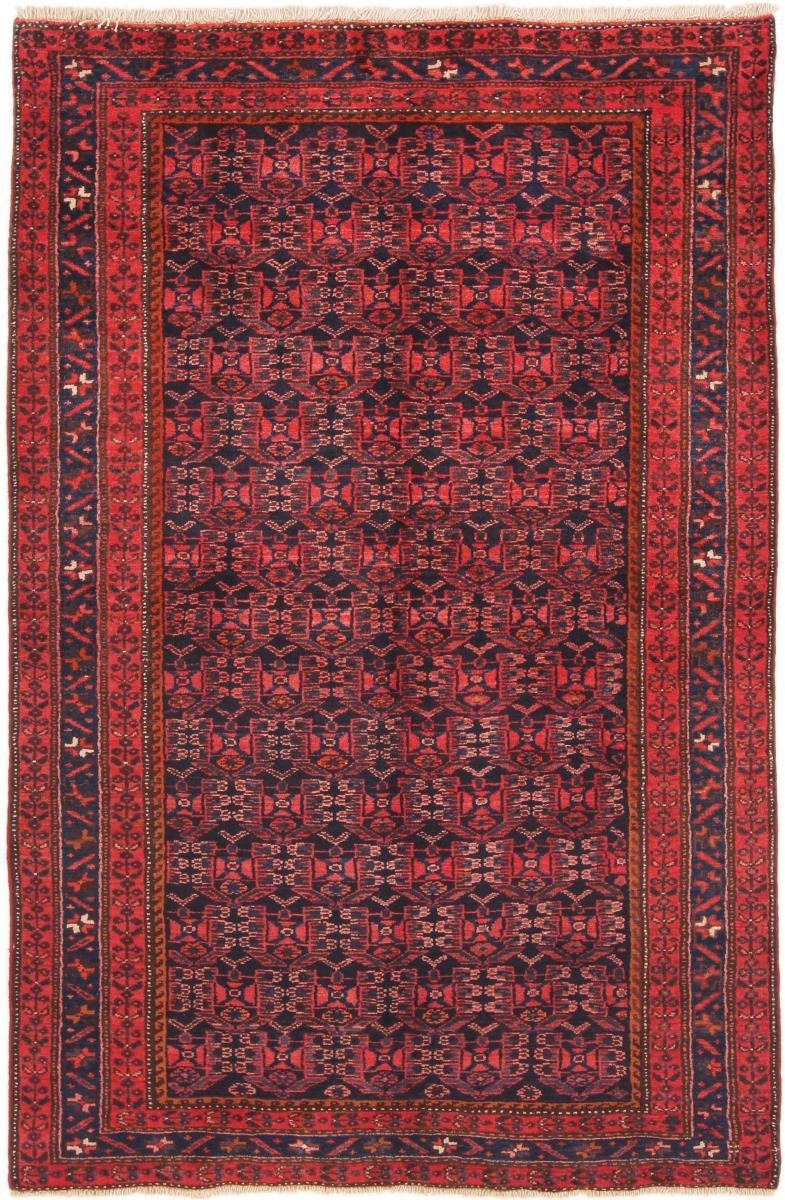Orientteppich Hamadan 130x193 Handgeknüpfter Orientteppich / Perserteppich, Nain Trading, rechteckig, Höhe: 8 mm