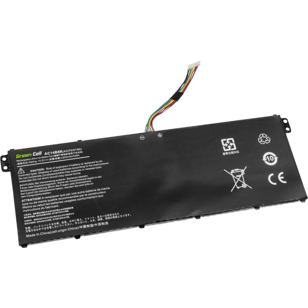 Green Cell Green Cell Notebook-Akku AC14B3K AC14B7K AC14B8K 15.2 V 2100 mAh Acer Laptop-Akku 2100 mAh (15.20 V)