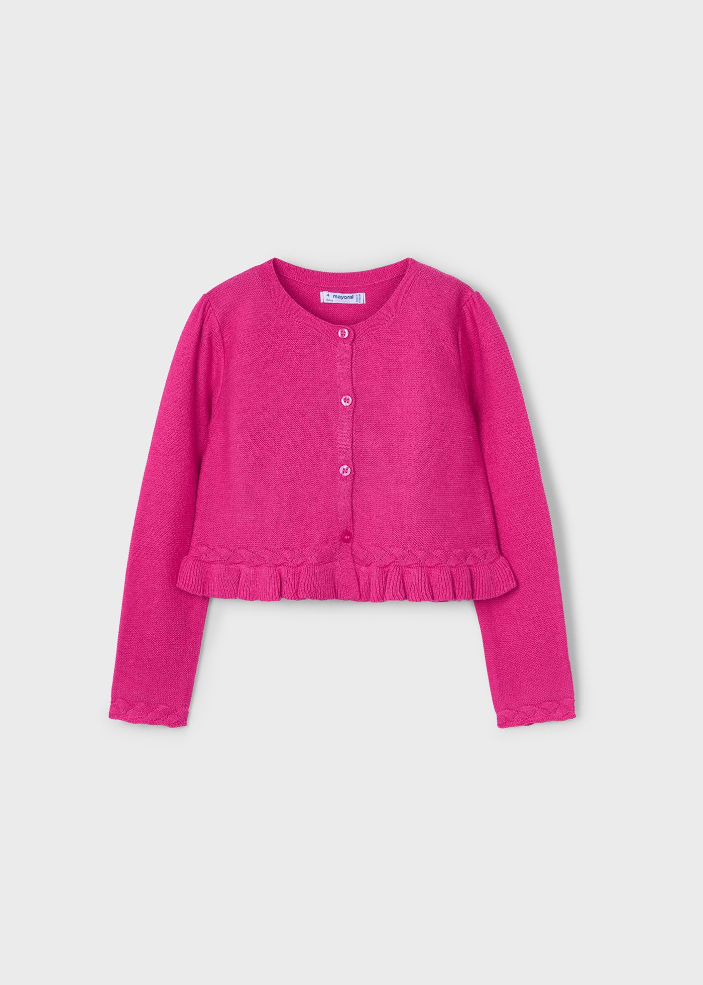 Mayoral Strickjacke mit Rüschensaum