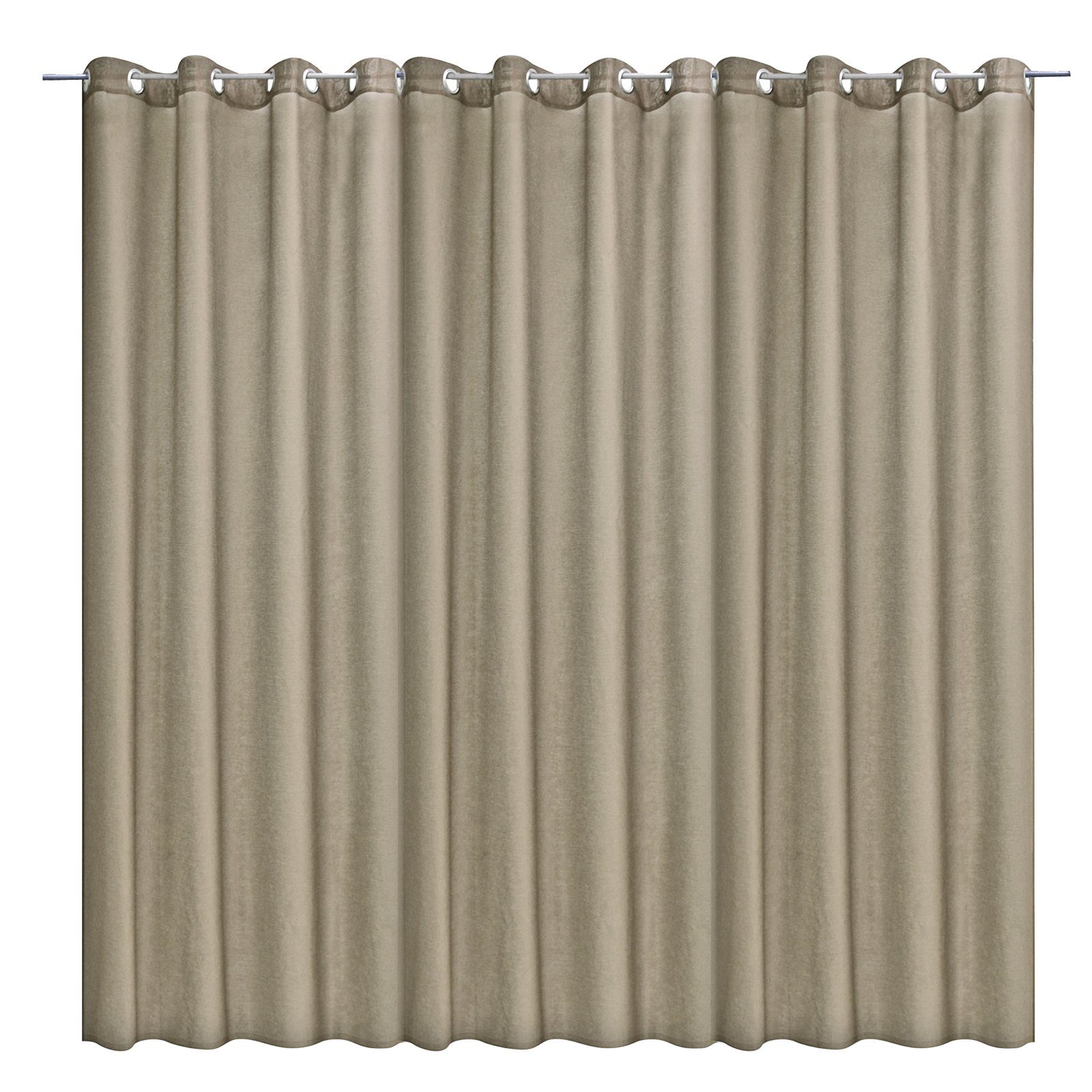 Vorhang Vorhang blickdicht mit Ösen - Dekoschal 100% Polyester - Montage, JEMIDI Hellbraun | Fertiggardinen