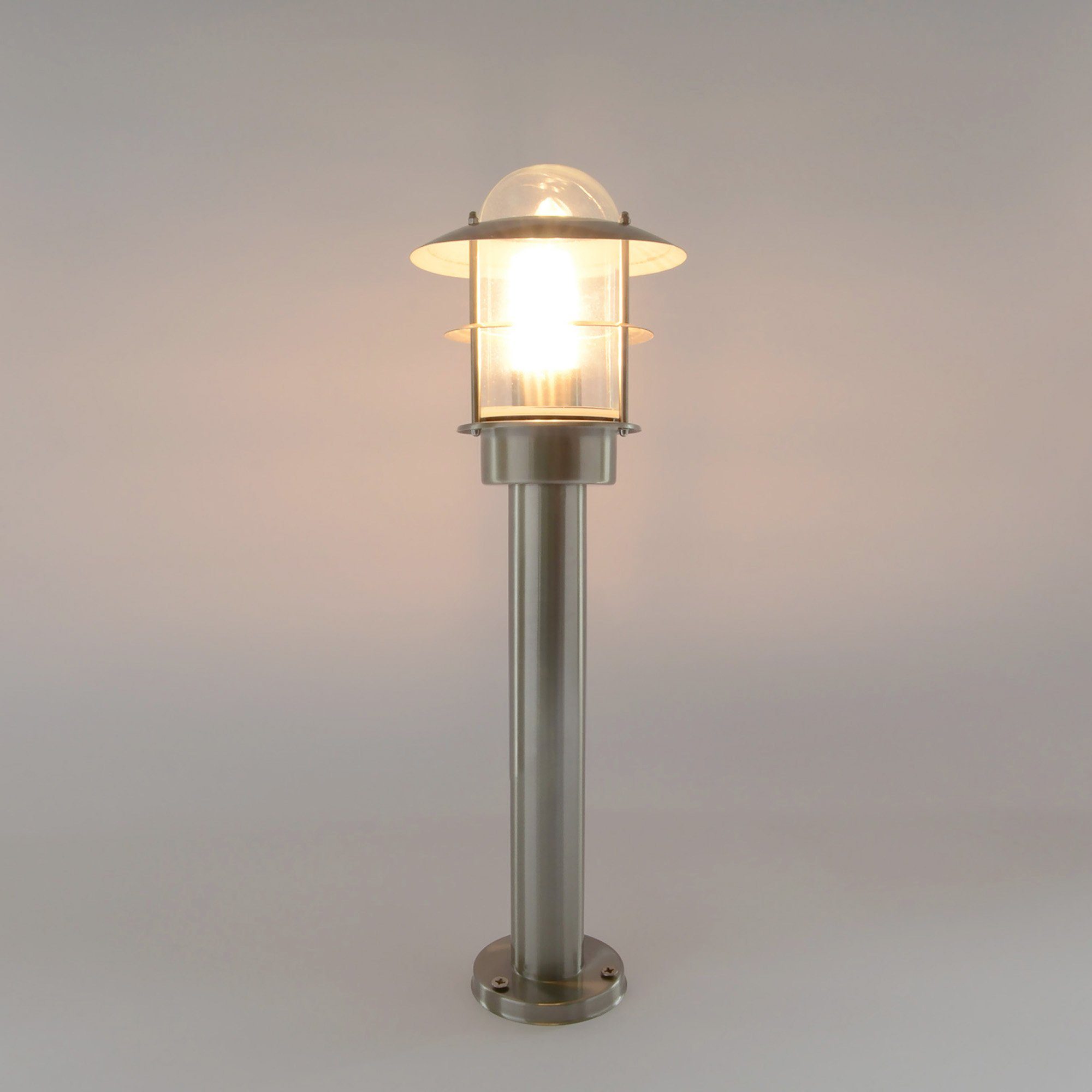 Maxkomfort Standleuchte, Außenleuchte, Standlampe, ohne Wegeleuchte, Außen-Stehlampe Wegleuchte, 251-800, Leuchtmittel, Pfostenleuchte, Außenlampe, IP44, E27 Pollerleuchte,