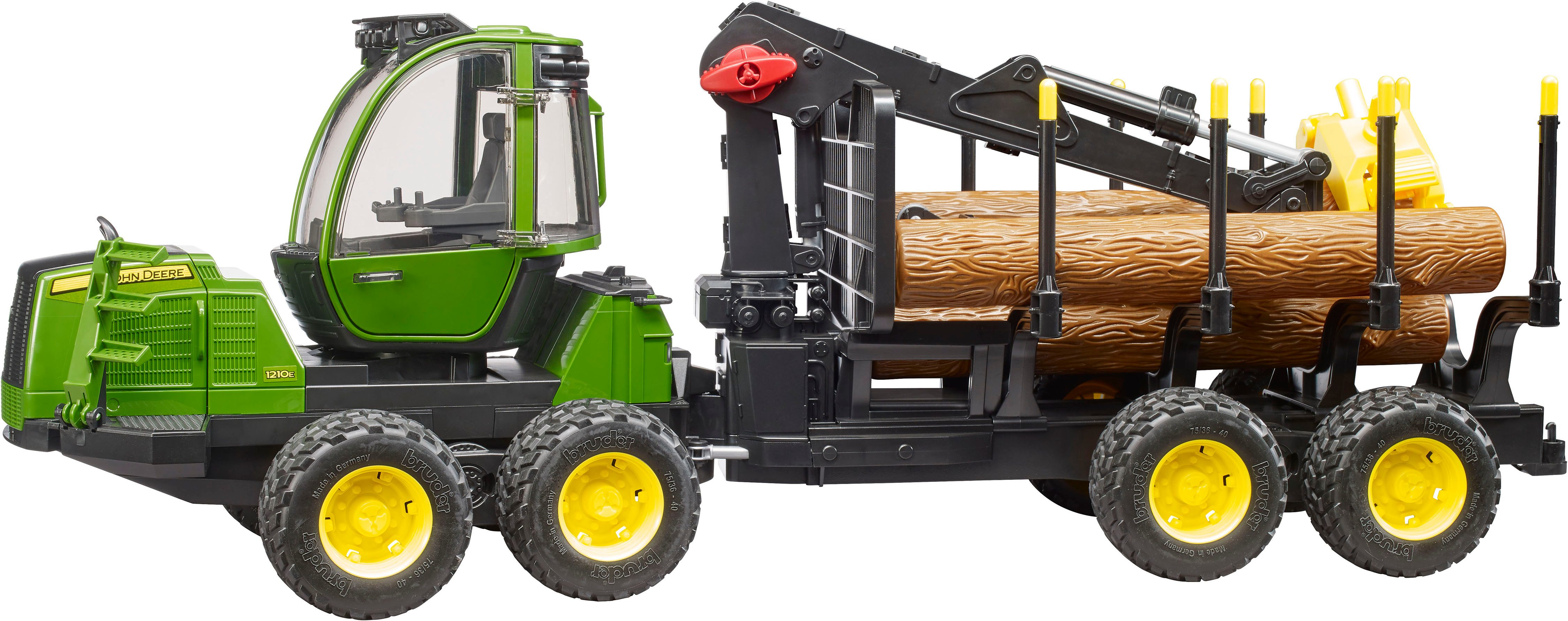 Bruder® Spielzeug-Traktor John Deere 1210E Rückezug m.Holzgreifer/Baumstämm günstig online kaufen