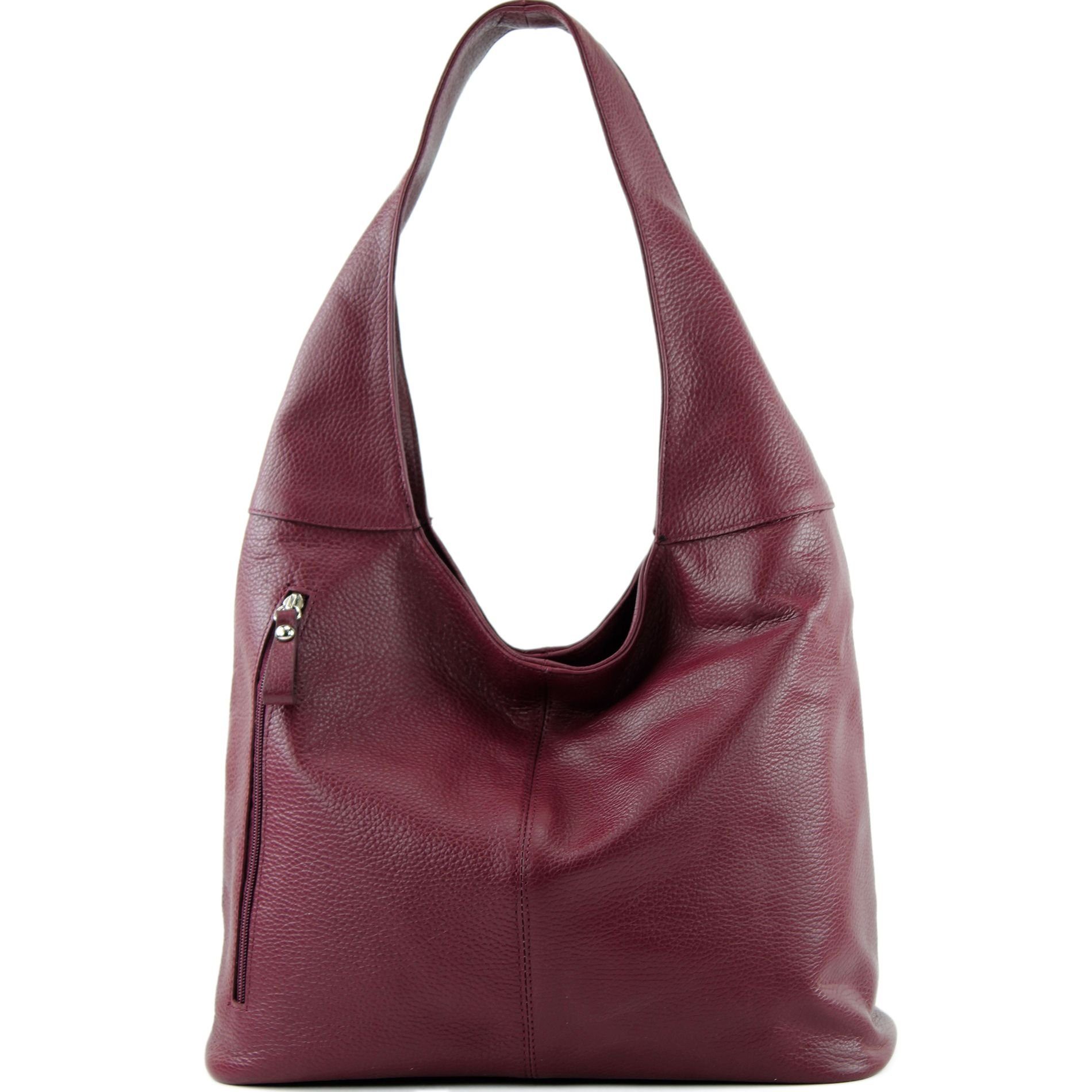 T155, Handmade in Schultertasche Echtleder Purple Italy modamoda de