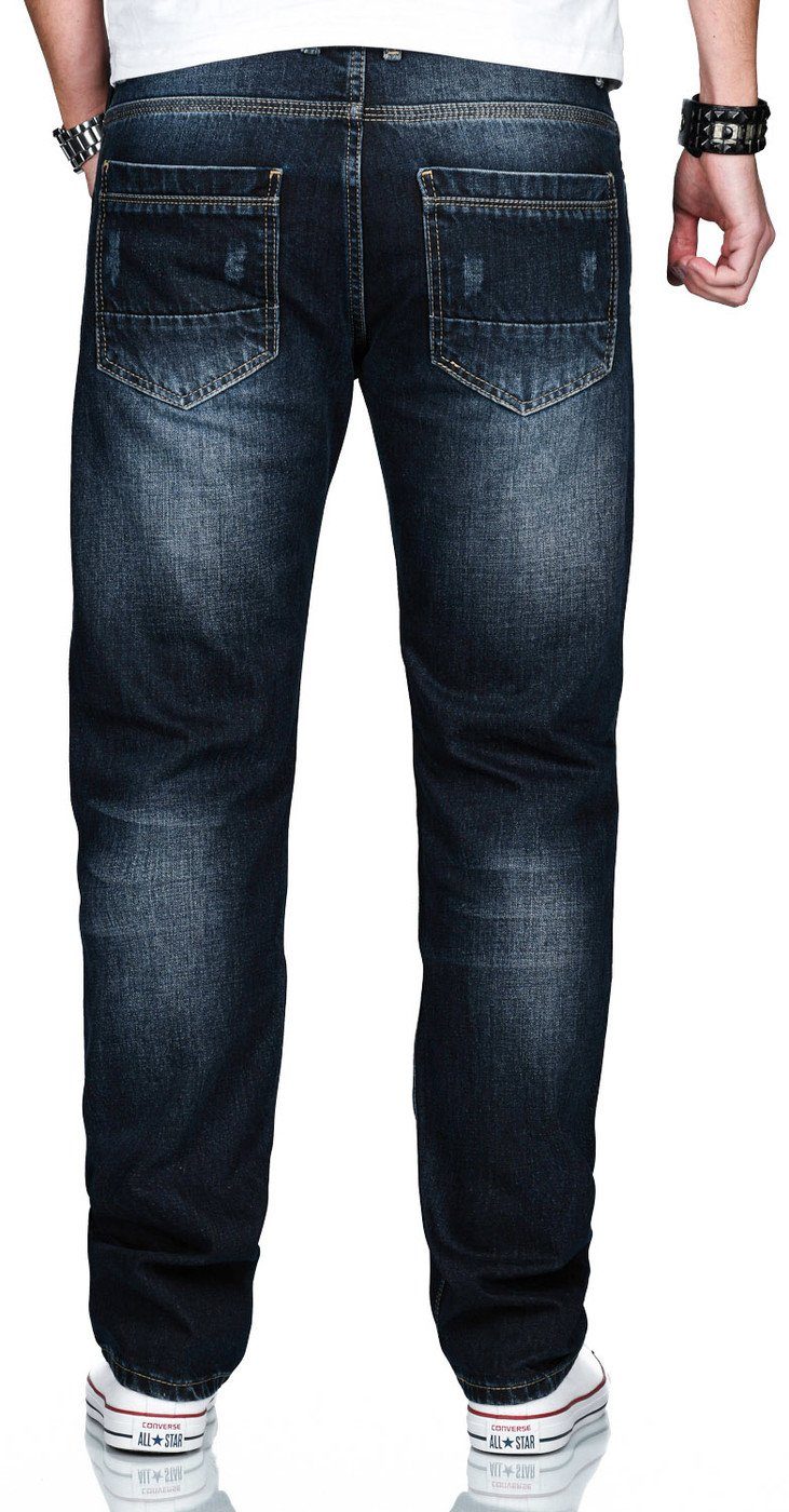 Alessandro Salvarini Straight-Jeans Herren Comfort Fit – Baumwolljeans im 5-Pocket-Style Klassische Jeans aus 100 % Baumwolle mit Knopfleiste – Bild 4 von 5