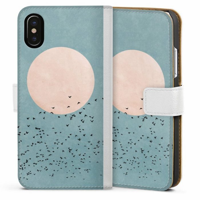 DeinDesign Handyhülle Vogel Sonne Art Fly Away Apple iPhone Xs Hülle Handy Flip Case Wallet Cover Handytasche Leder