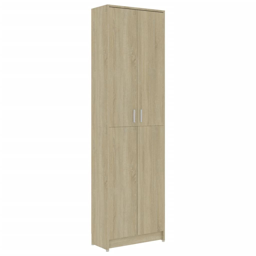 Holzwerkstoff 55x25x189 cm Garderobenschrank Kleiderschrank furnicato Sonoma-Eiche