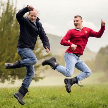 Beck Herren Winterstiefel Mountain mit kuscheligem Warmfutter Gummistiefel (für warme Füße bei Kälte und Schnee) Stoffschaft mit Schnürung, Doppelgrößen