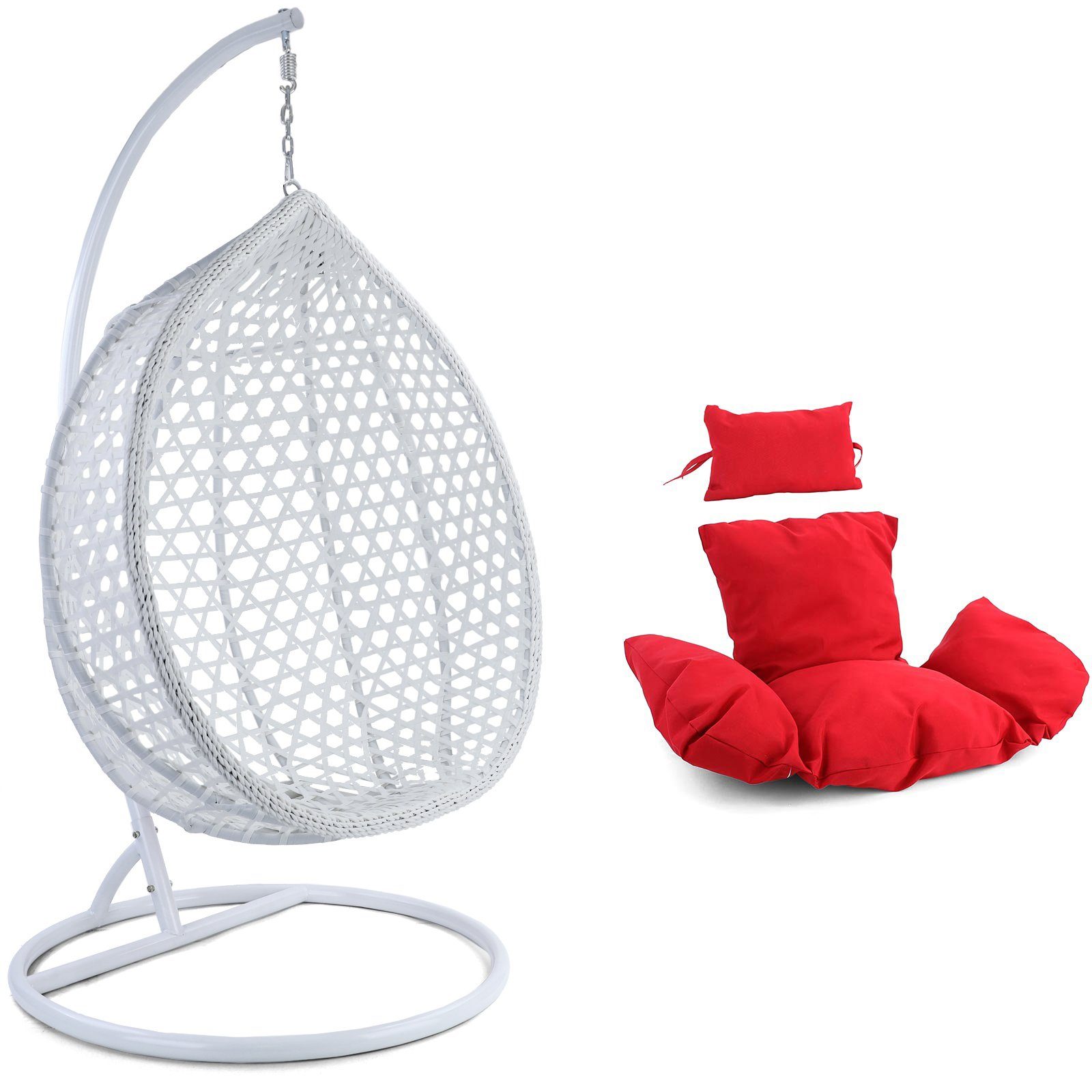 RAMROXX Hängesessel »Luxus Hängesessel Style XL Polyrattan Korb und