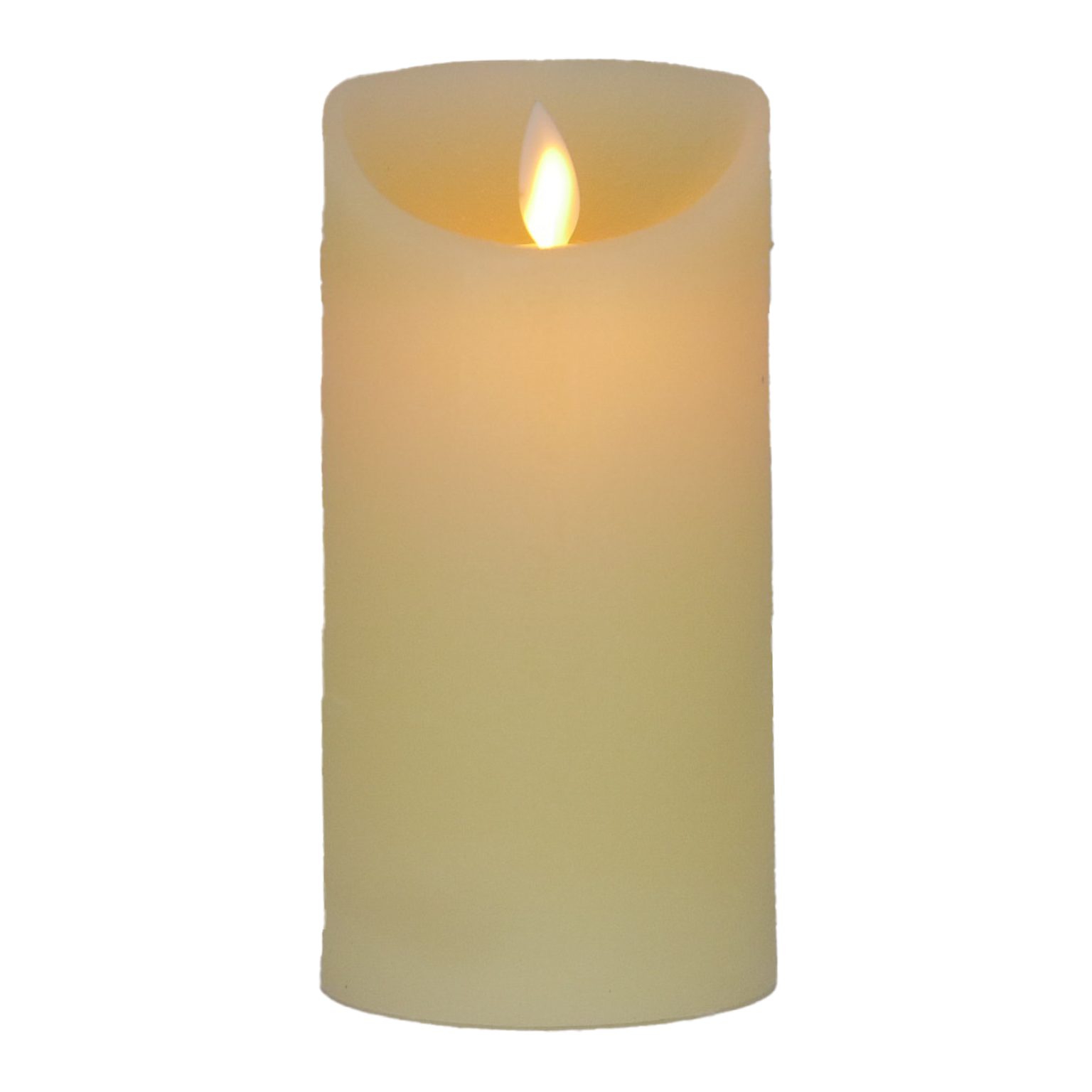 LED-Kerze LED Echtwachskerze mit flackereffekt und Timer H:15 x Ø 7.5 cm