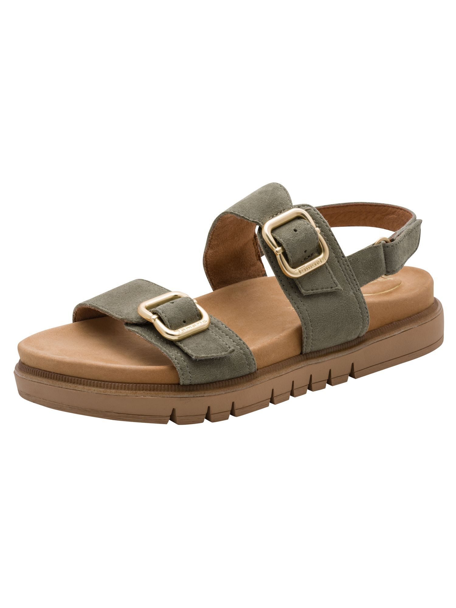Tamaris WIDE FIT MultiAdjustable, comfortFit aus Leder Sandale comfortFit