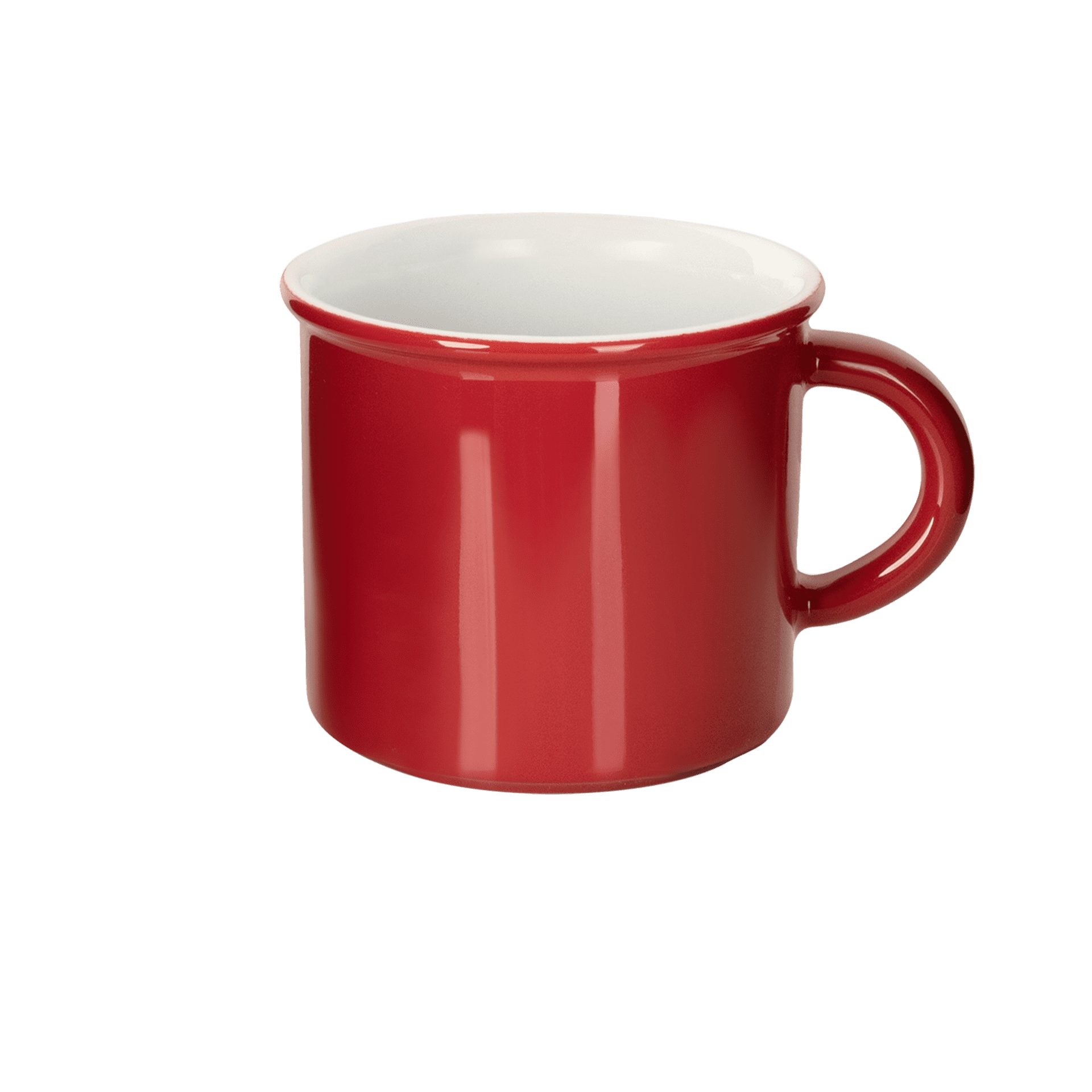 Mahlwerck Manufaktur Tasse Retro Kaffeetasse, Porzellan, 300 ml, spülmaschinenfest, 100 % klimaneutral, Made in EU Salsa Red, glänzend | Teetassen