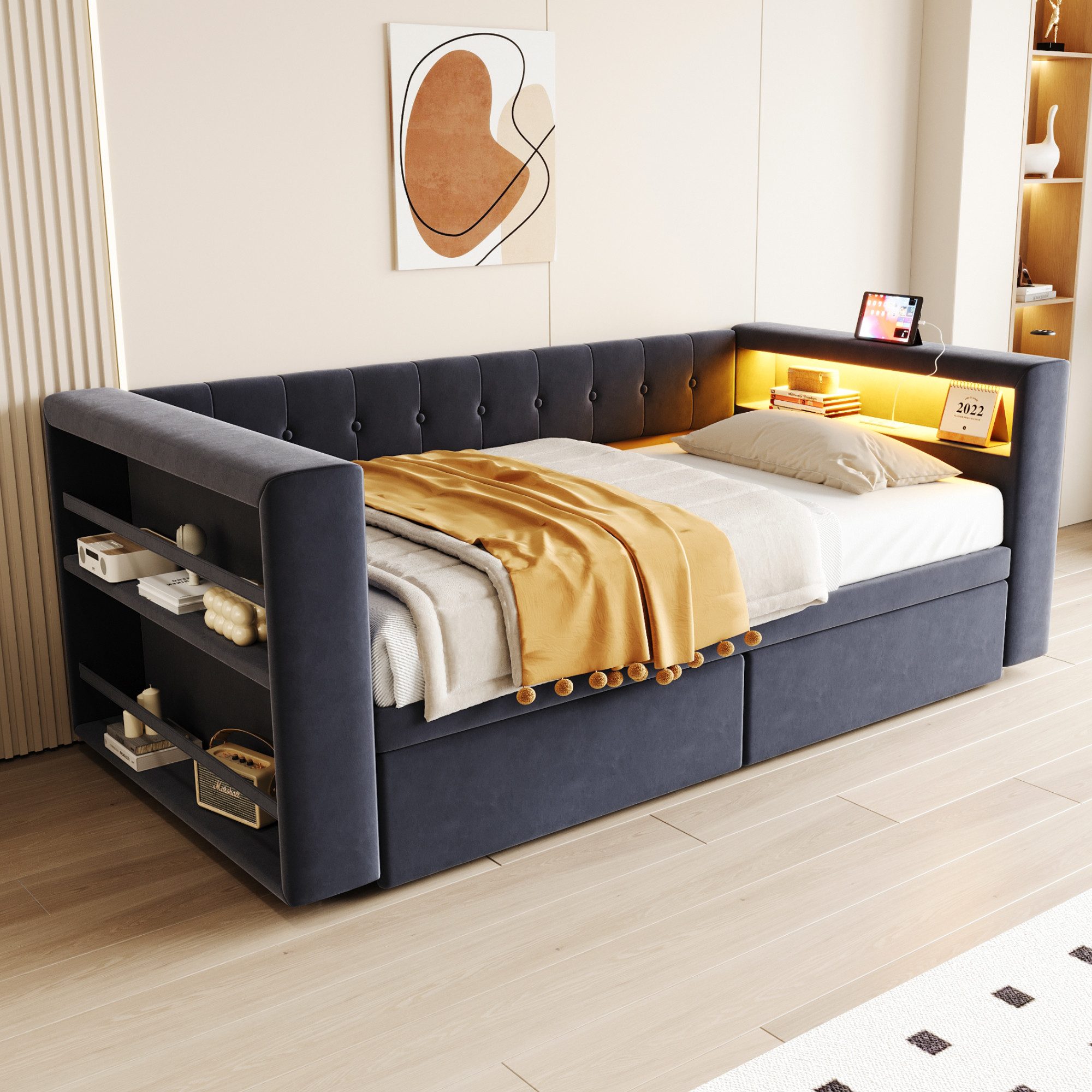 Flieks Daybett, Polsterbett Schlafsofa 90×190cm mit günstig online kaufen
