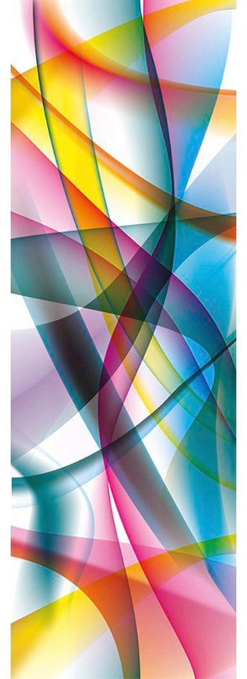 Architects Paper Fototapete Multicolour, (1 St), Moderne Tapete Grafik Bunt Weiß Panel 1,00m x 2,80m