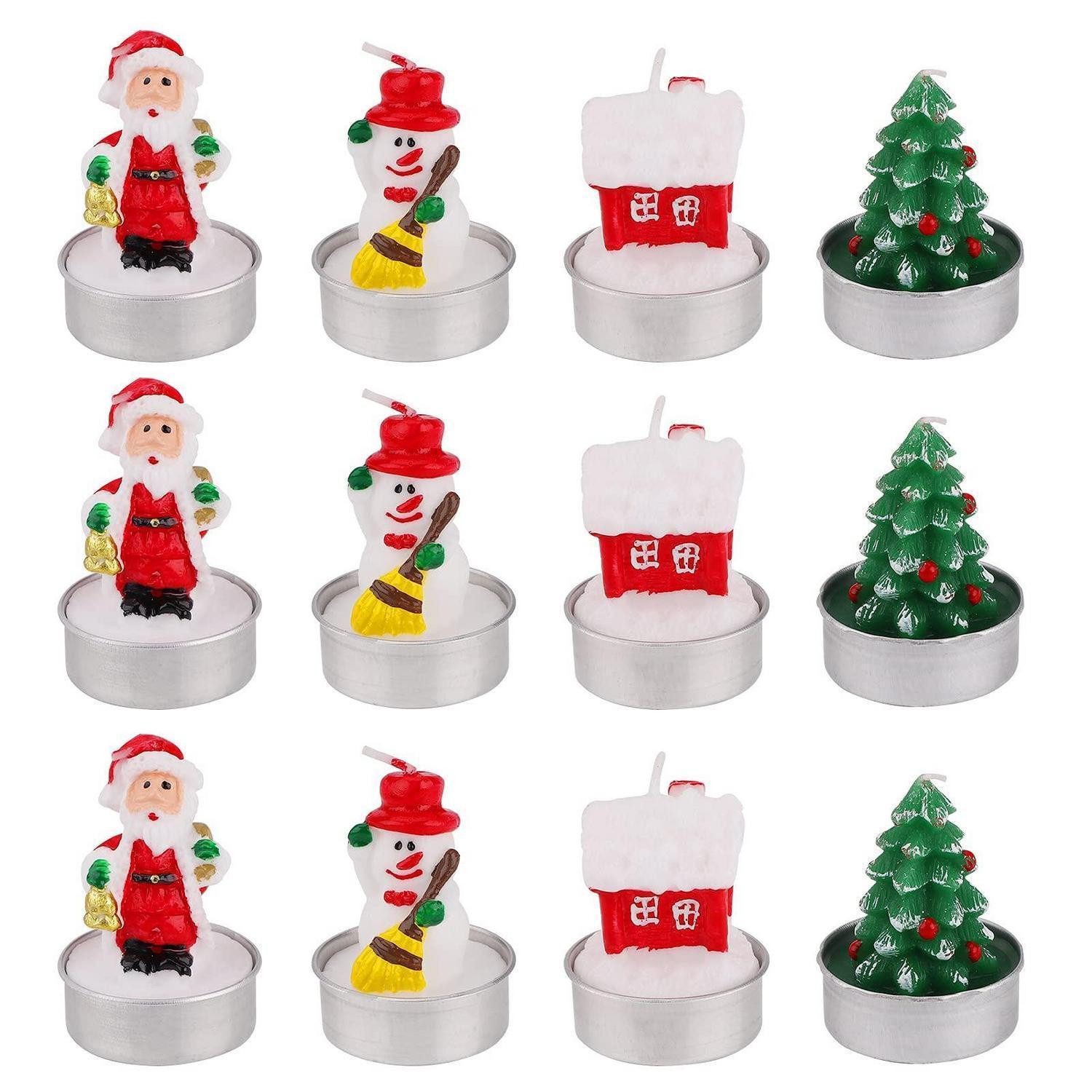LuxusKollektion Teelicht Teelichter Weihnachten 12er Set Deko Kerzen