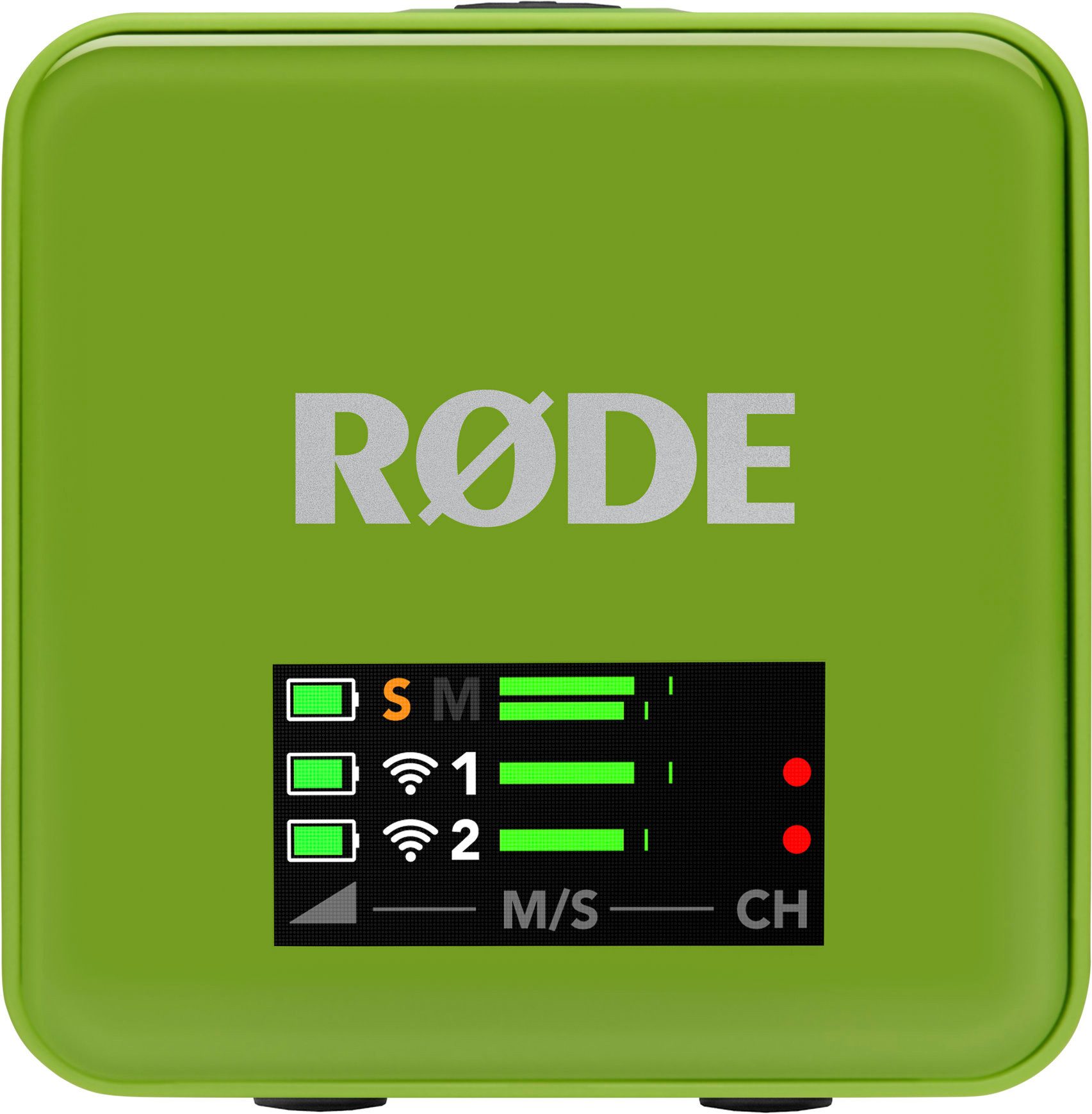 RODE Microphones Mikrofon Wireless GO (Gen 3) Drahtlos-Mikrofonsystem Green (Set, 10-tlg), mit 32 Bit Float Recording