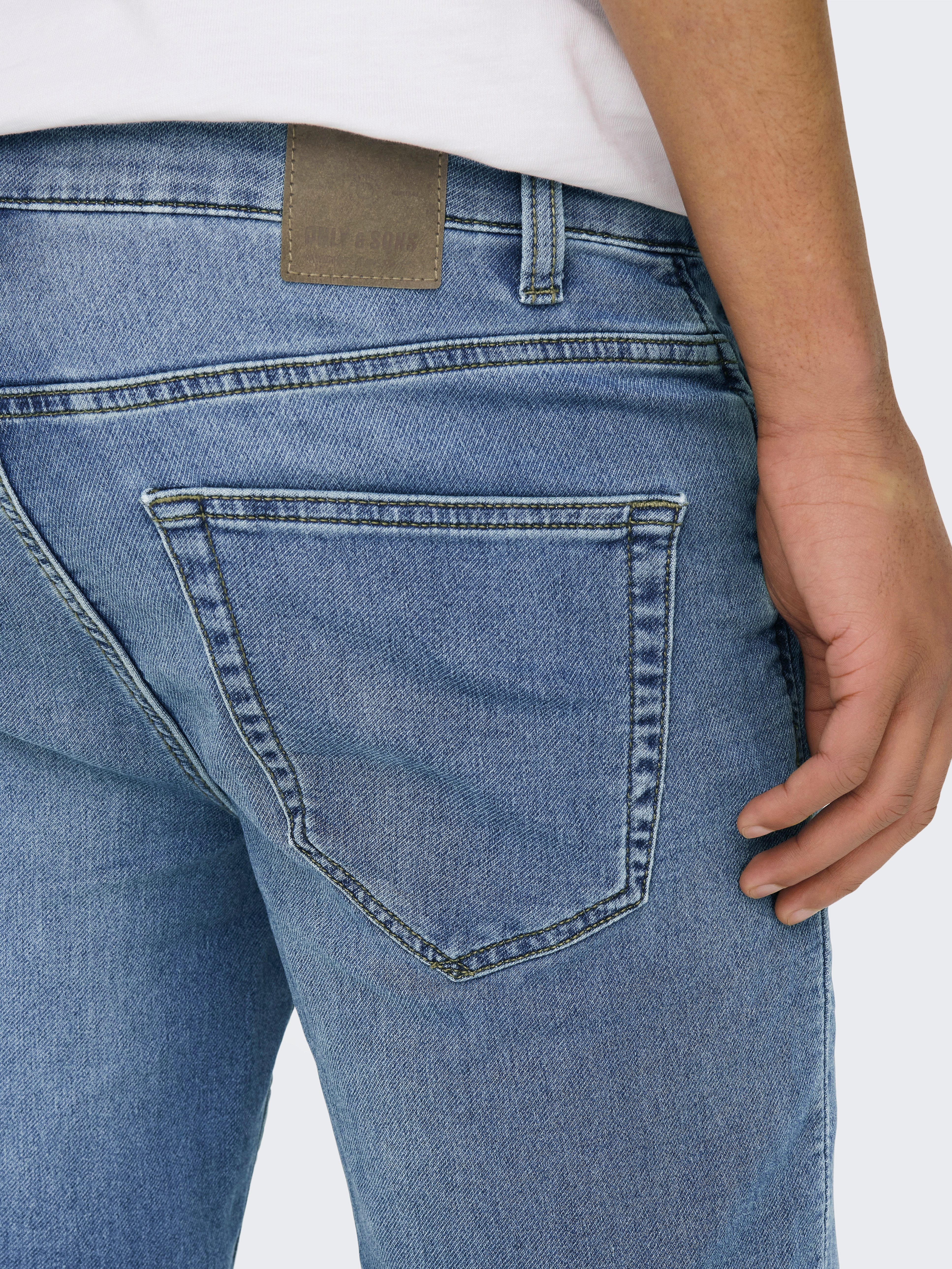 Only & Sons Herren Jeans Short ONSPLY JOG BLUE SHORTS PK 8584- Regular Fit günstig online kaufen