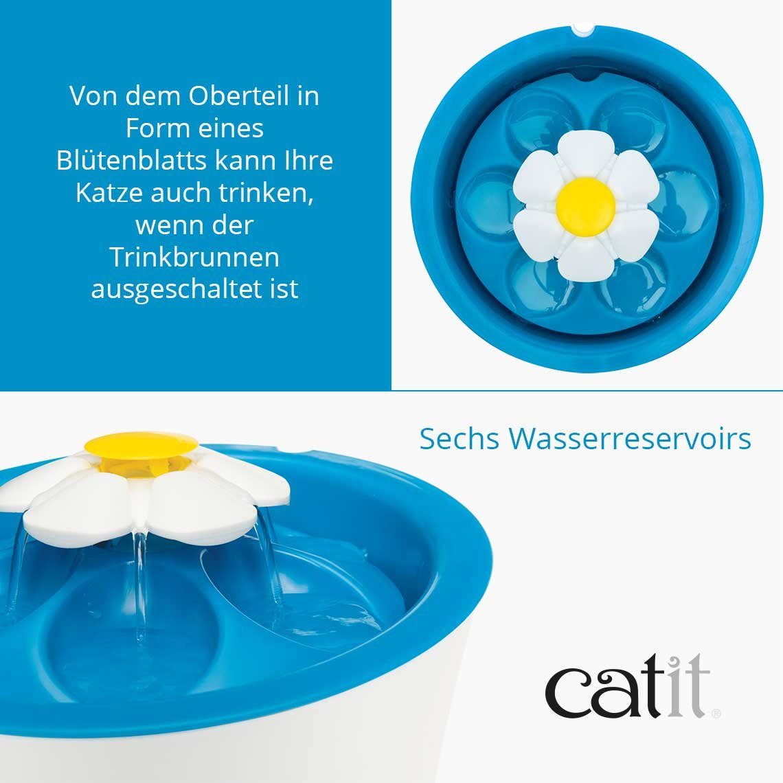 Catit Trinkbrunnen LED-Blumentrinkbrunnen Trinkbrunnen günstig online kaufen