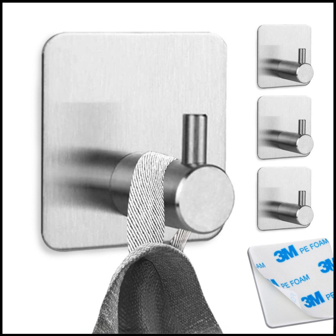 LIVINA HOME Handtuchhaken Haken selbstklebend Bad und Küche, Handtuchhalter, Badezimmer, Bad, Küche, Türen, Kleiderschrank, Komode, Wand, Dusche, Bestseller Vorteil Sets