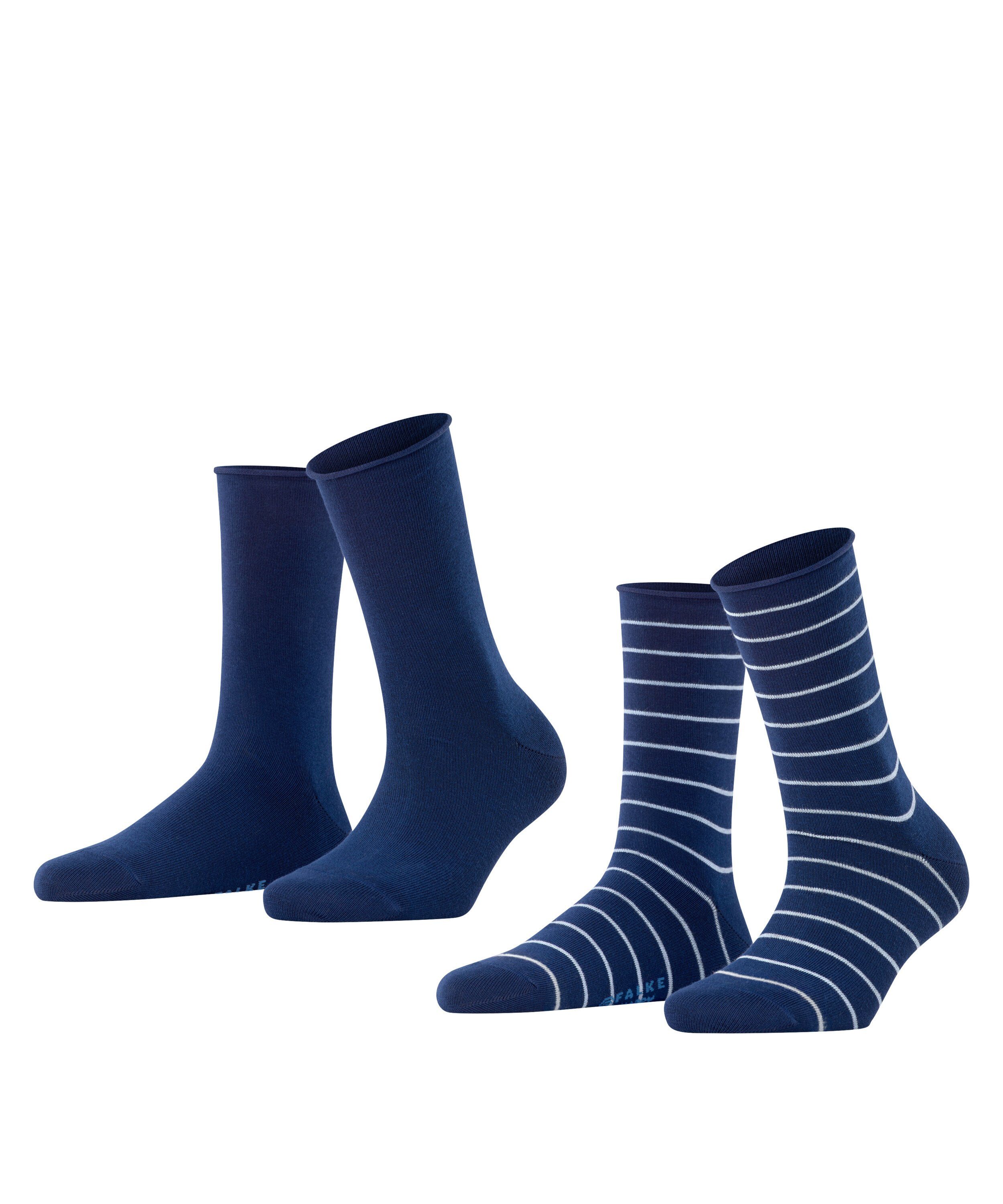 FALKE Socken Happy Stripe 2-Pack (2-Paar) royal blue (6000)