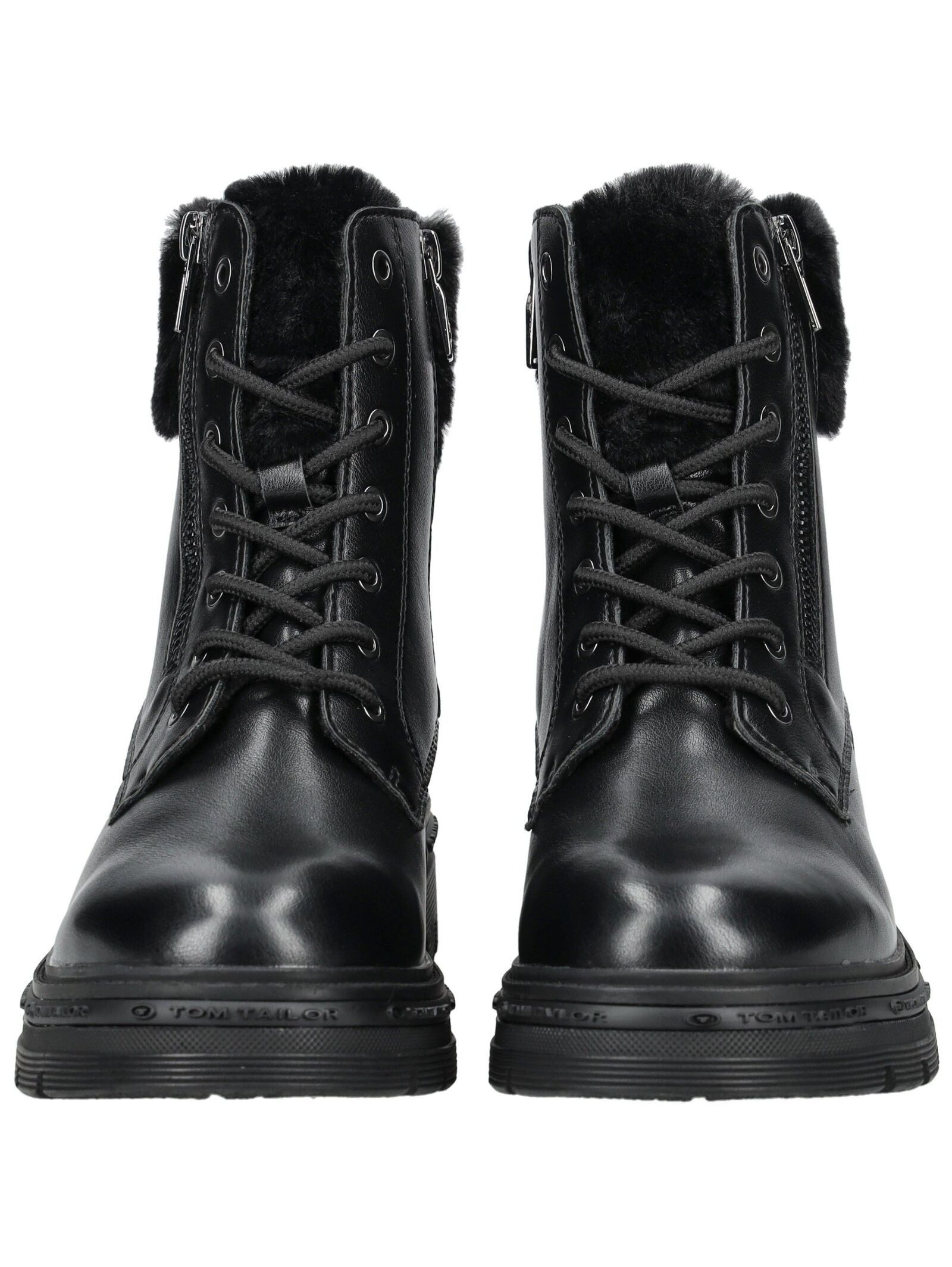 TOM TAILOR Stiefelette Lederimitat/Textil . Schnürstiefelette
