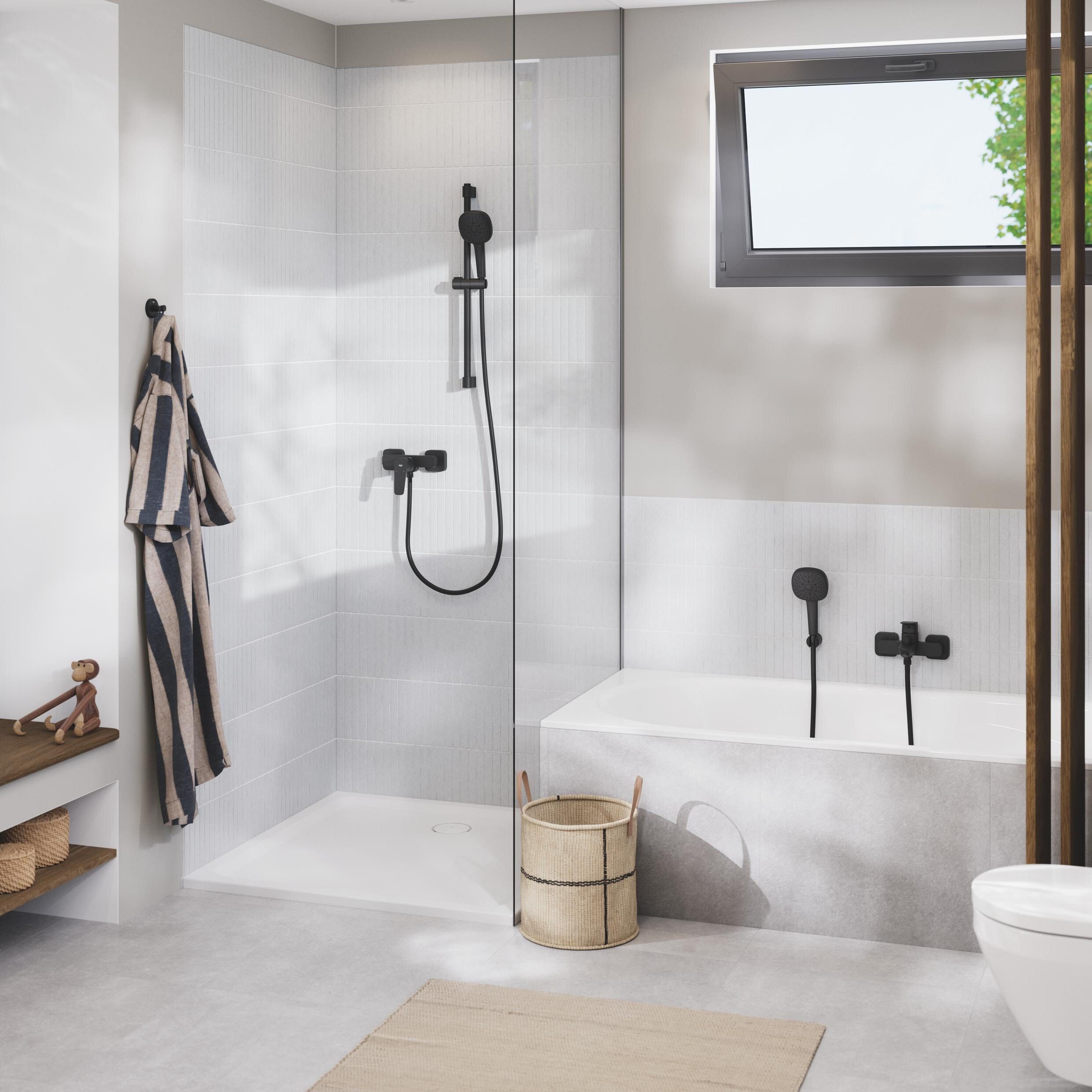 Grohe Duscharmatur Cubeo Einhand-Brausebatterie - Schwarz Matt
