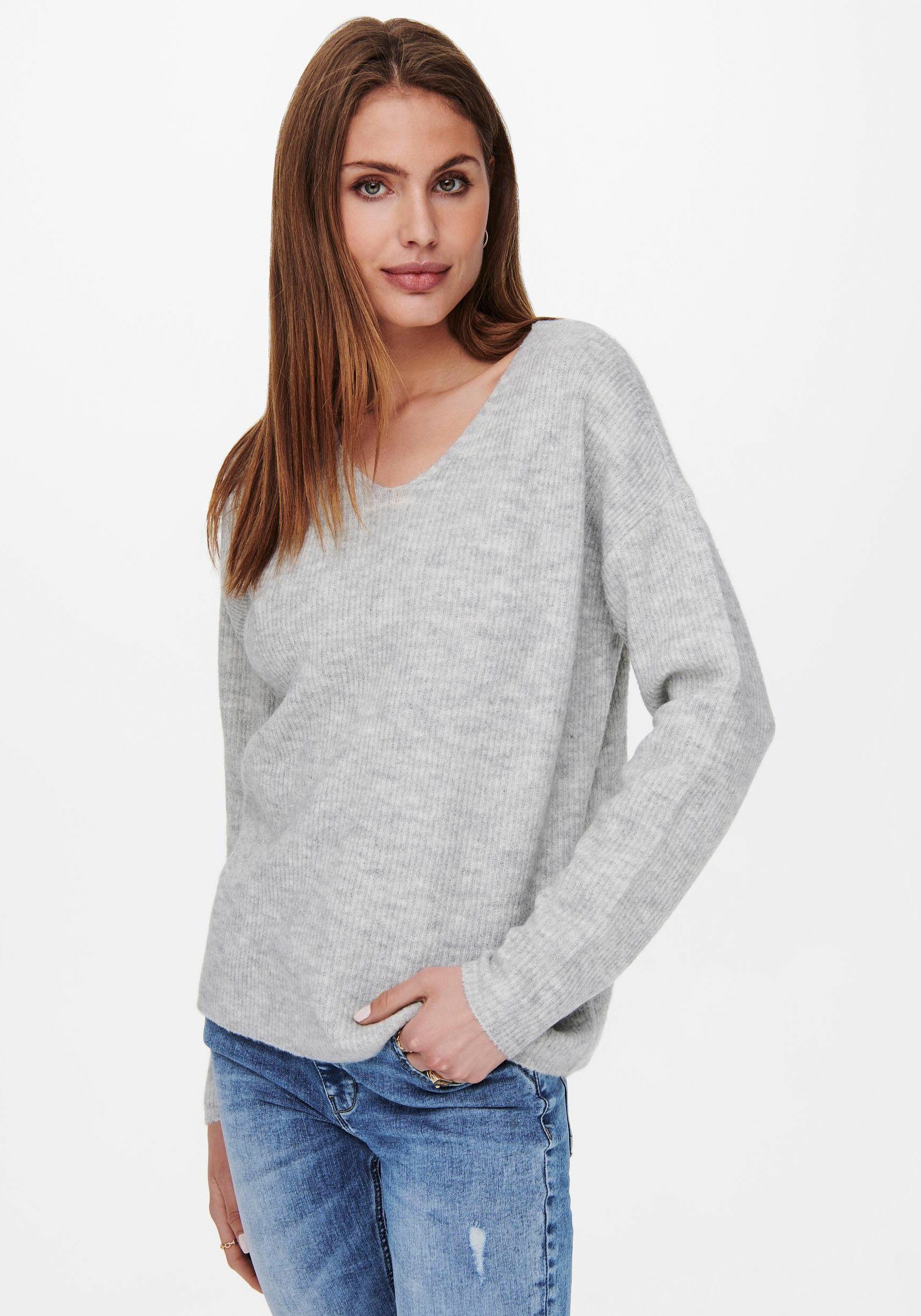 ONLY Strickpullover ONLCAMILLA V-NECK L/S PULLOVER günstig online kaufen