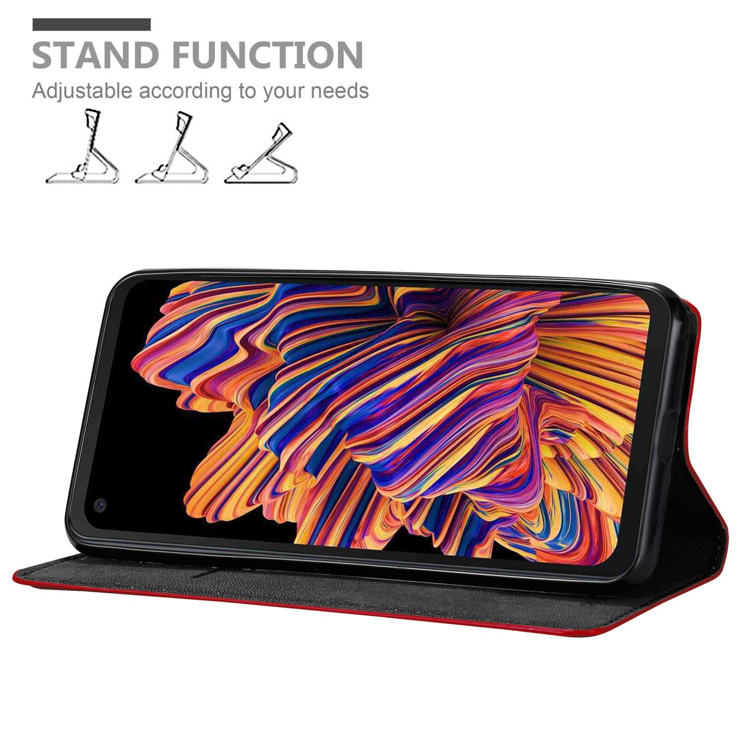 Cadorabo Handyhülle für Samsung Galaxy XCover PRO Hülle Samsung Galaxy XCover PRO, Hülle Schutzhülle mit Standfunktion, Magnetverschluss und Kartenfach