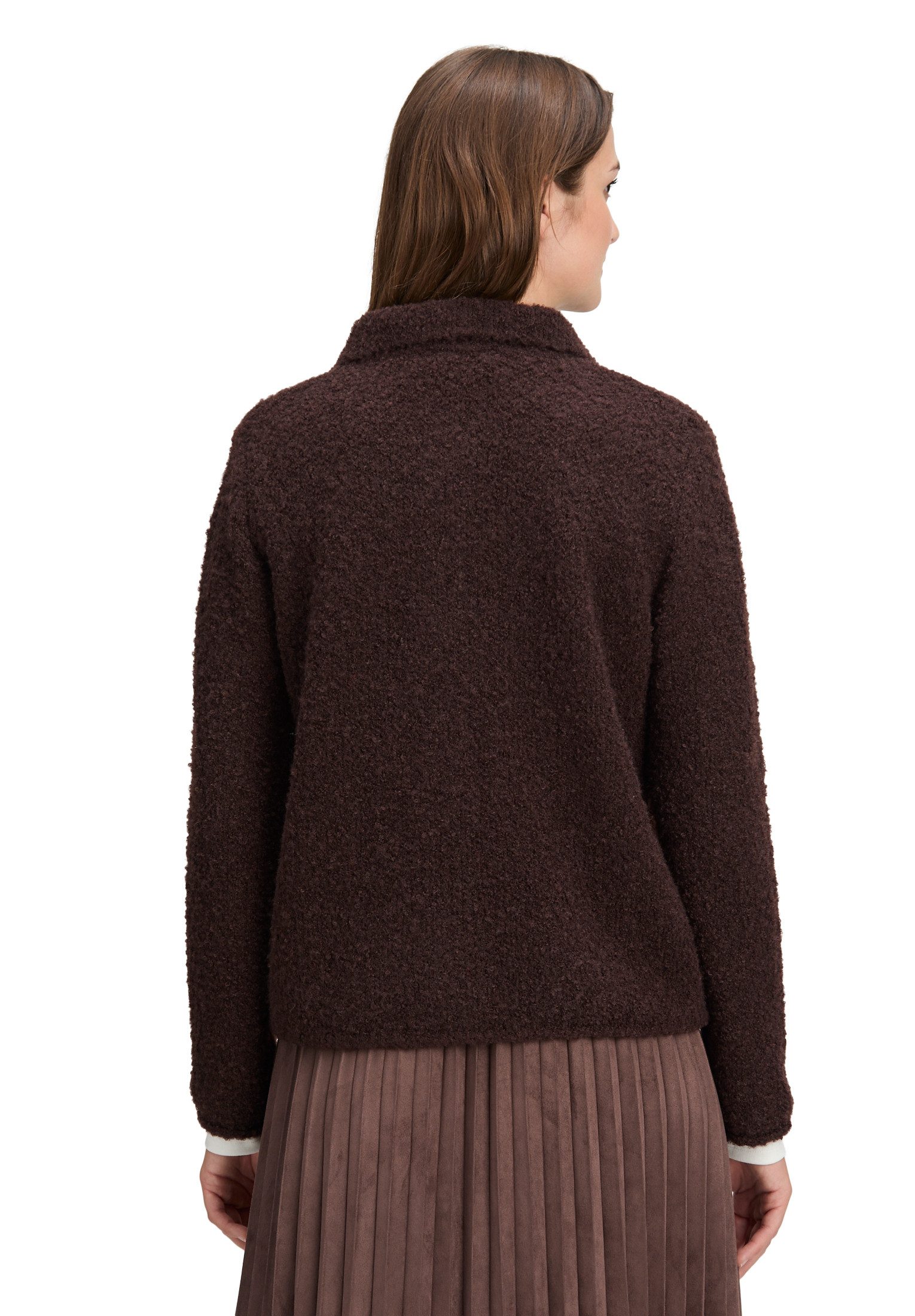 Cartoon Strickjacke Damen mit Kragen (1-tlg)