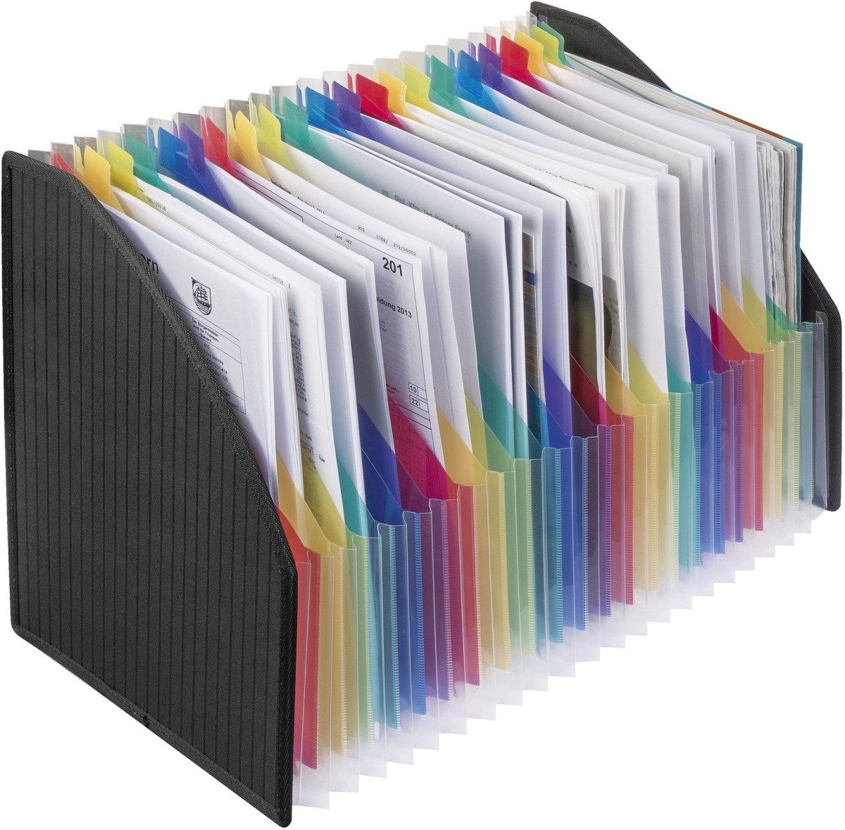 VELOFLEX Stehsammler Stehsammler A4 255x150x40mmPP schwarz/mehrfarbig