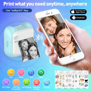 Jioson hermodrucker Kompatibel mit iOS Android Etikettendrucker Bluetooth Etikettendrucker