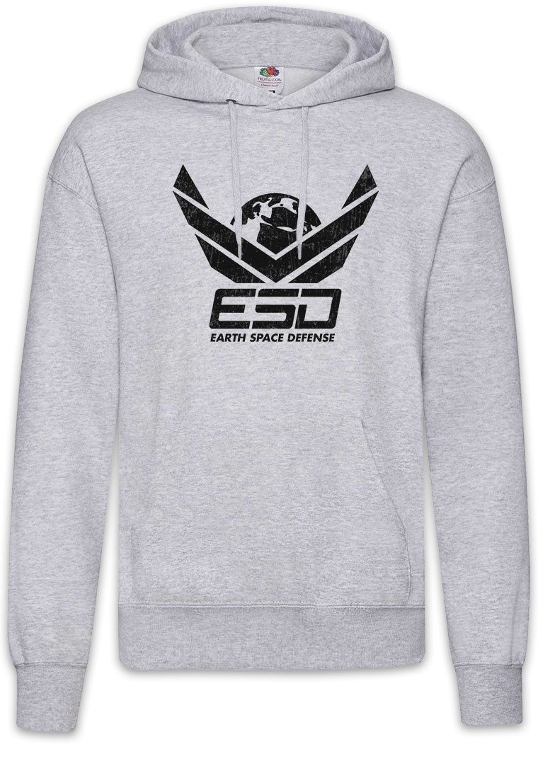 Hoodie Earth Space Defense Logo I Herren Hoodie Invasion Independence Alien