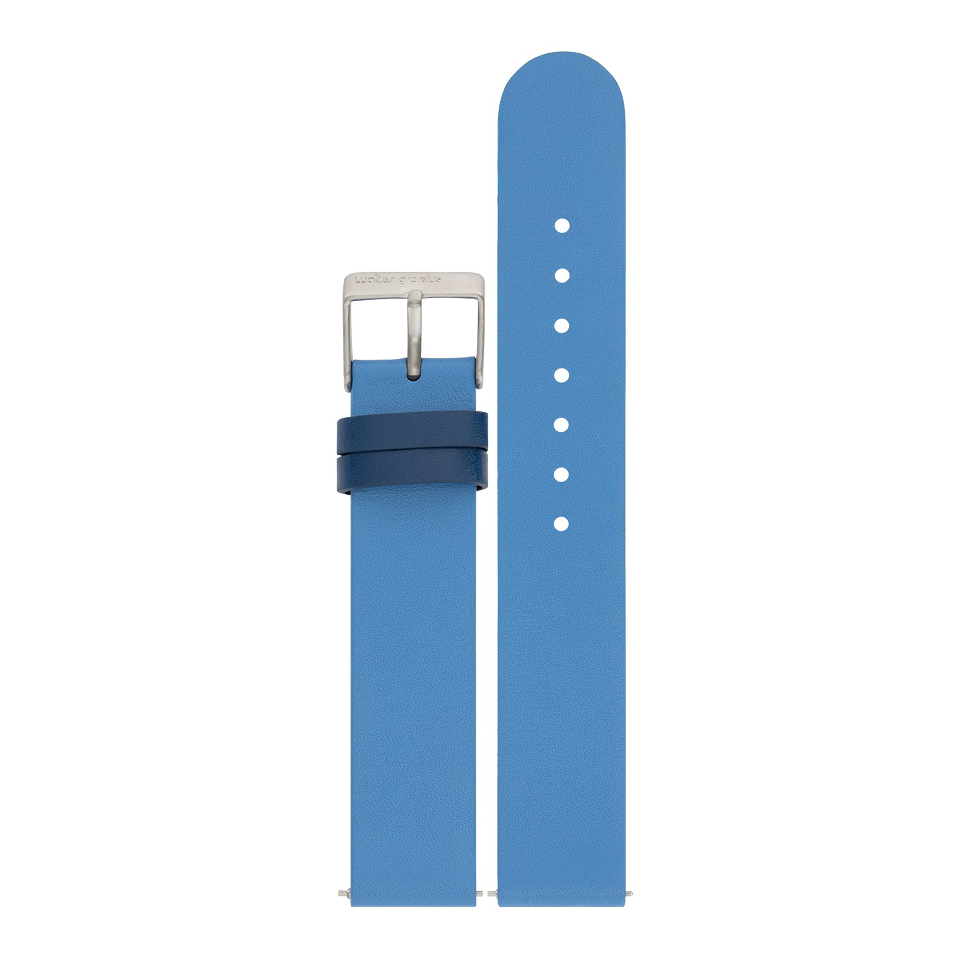 Uhrenarmband 18mm Leder Blau - SWG 010-03