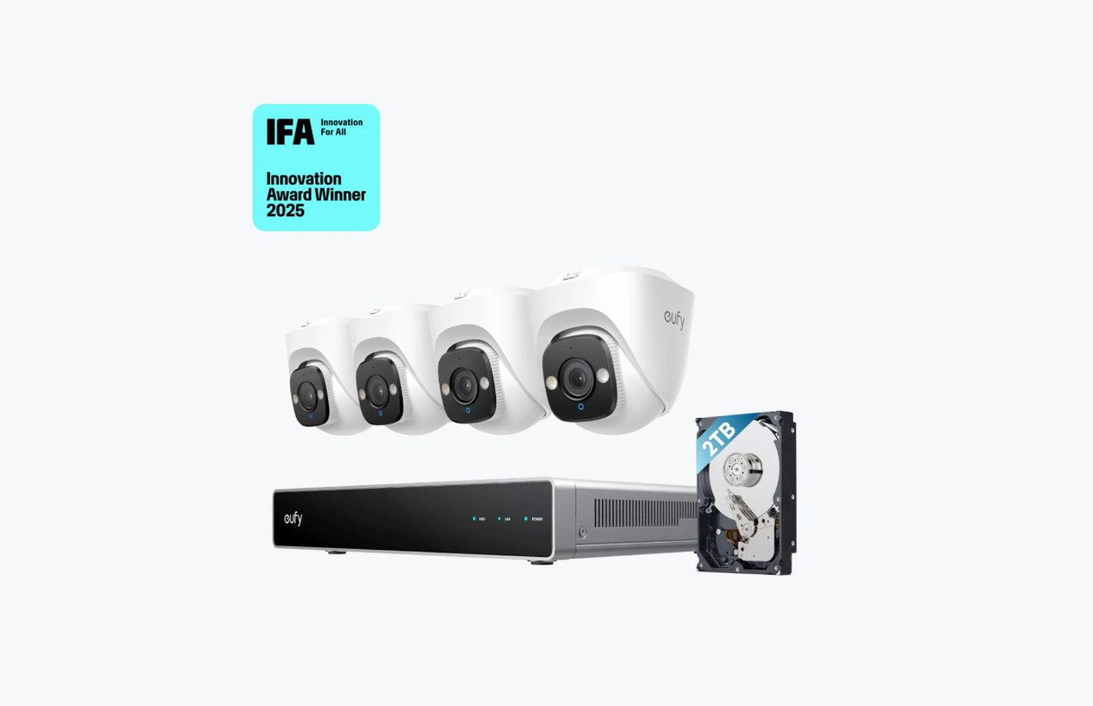 Anker eufy IP-Überwachungskamera PoE NVR Security System E40, 4× 4K 8MP Kameras (4-tlg., KI-Erkennung, KI-gestützter Fernzugriff, lokale KI)
