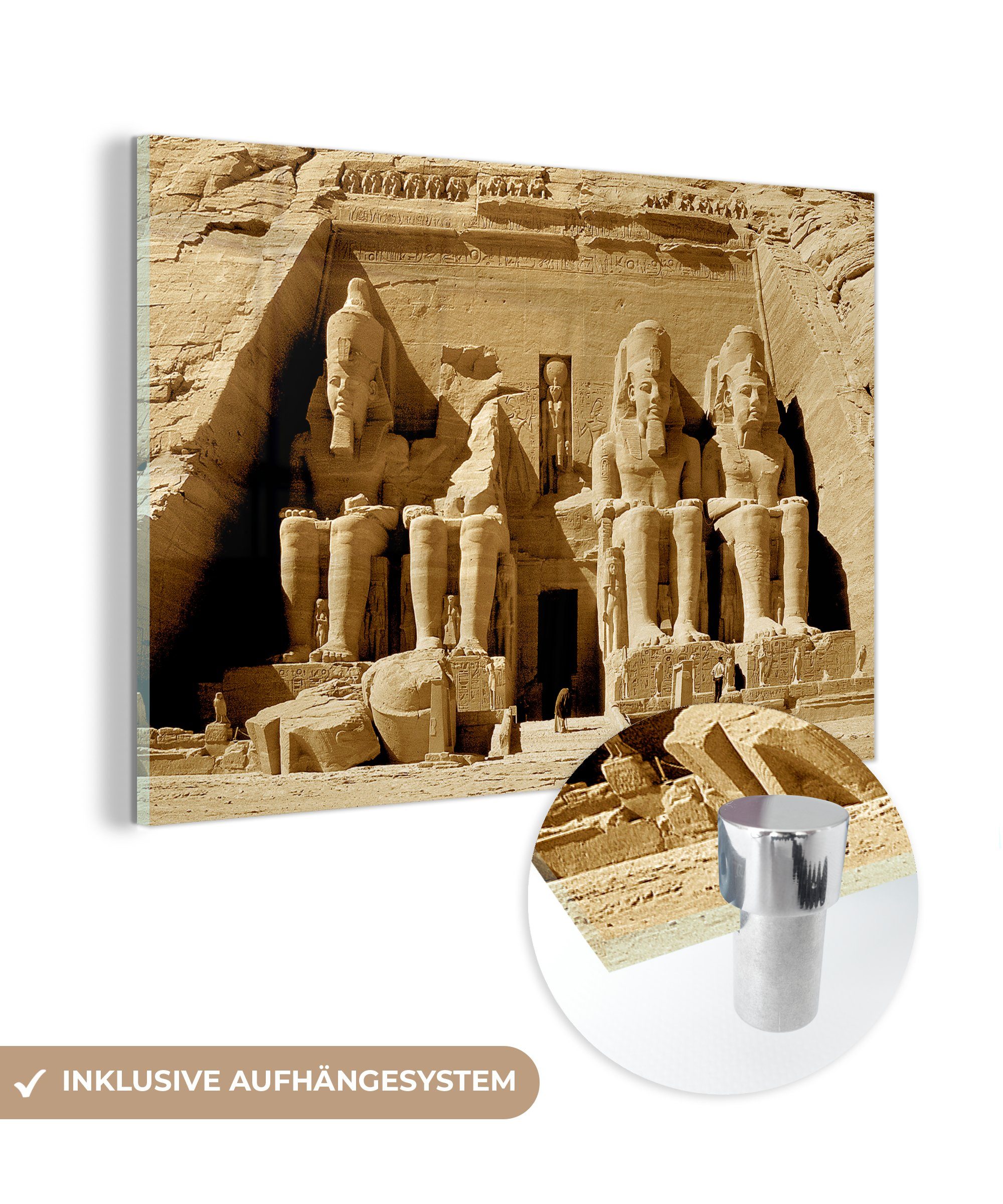 MuchoWow Acrylglasbild Tempel von Abu Simbel in Nubien Assuan Ägypten, (1 St), Acrylglasbilder Wohnzimmer & Schlafzimmer