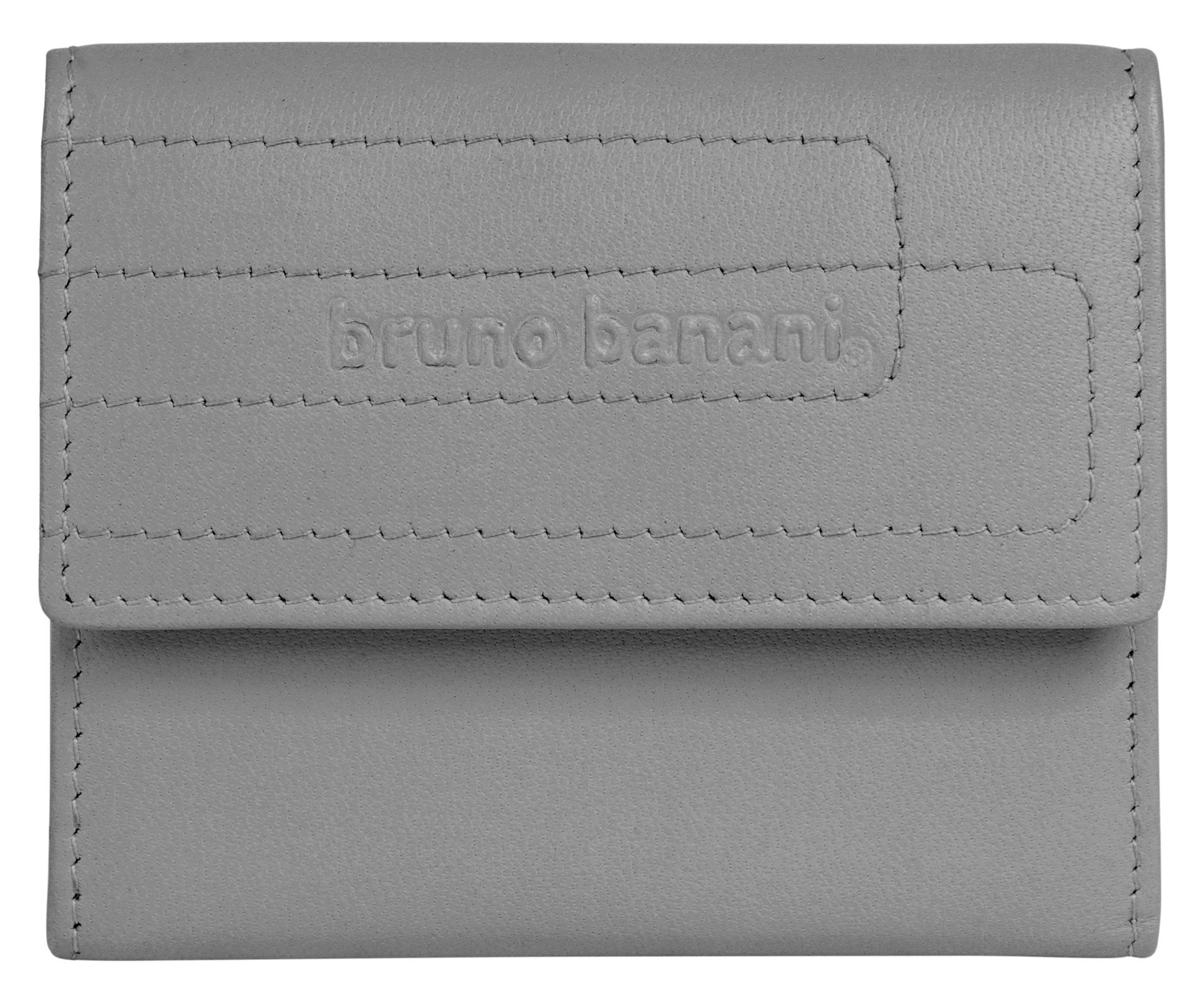 grau Leder echt Geldbörse, Bruno Banani