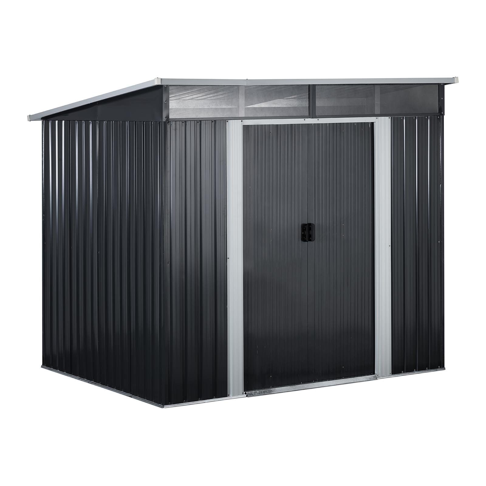 225 Uniprodo abschließbar BxT: x, Metall-GeräteschuppenMetallgerätehaus Gartenschrank 180x204.5 Gerätehaus cm