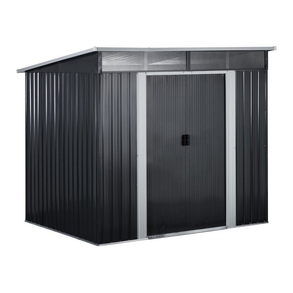 Uniprodo Gerätehaus Metall-GeräteschuppenMetallgerätehaus Gartenschrank  abschließbar 225 x, BxT: 180x204.5 cm