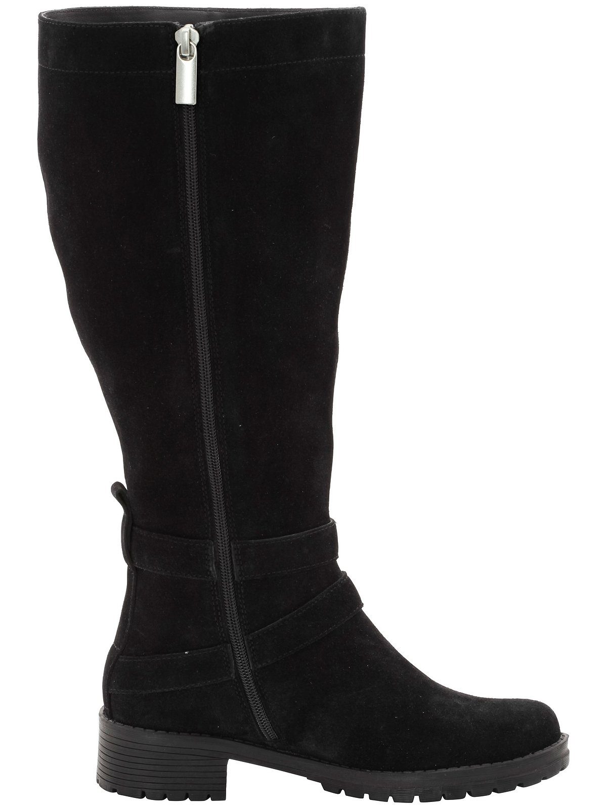 Sheego Große Größen Weitschaftstiefel mit Ziernähten und Schnallenbändern